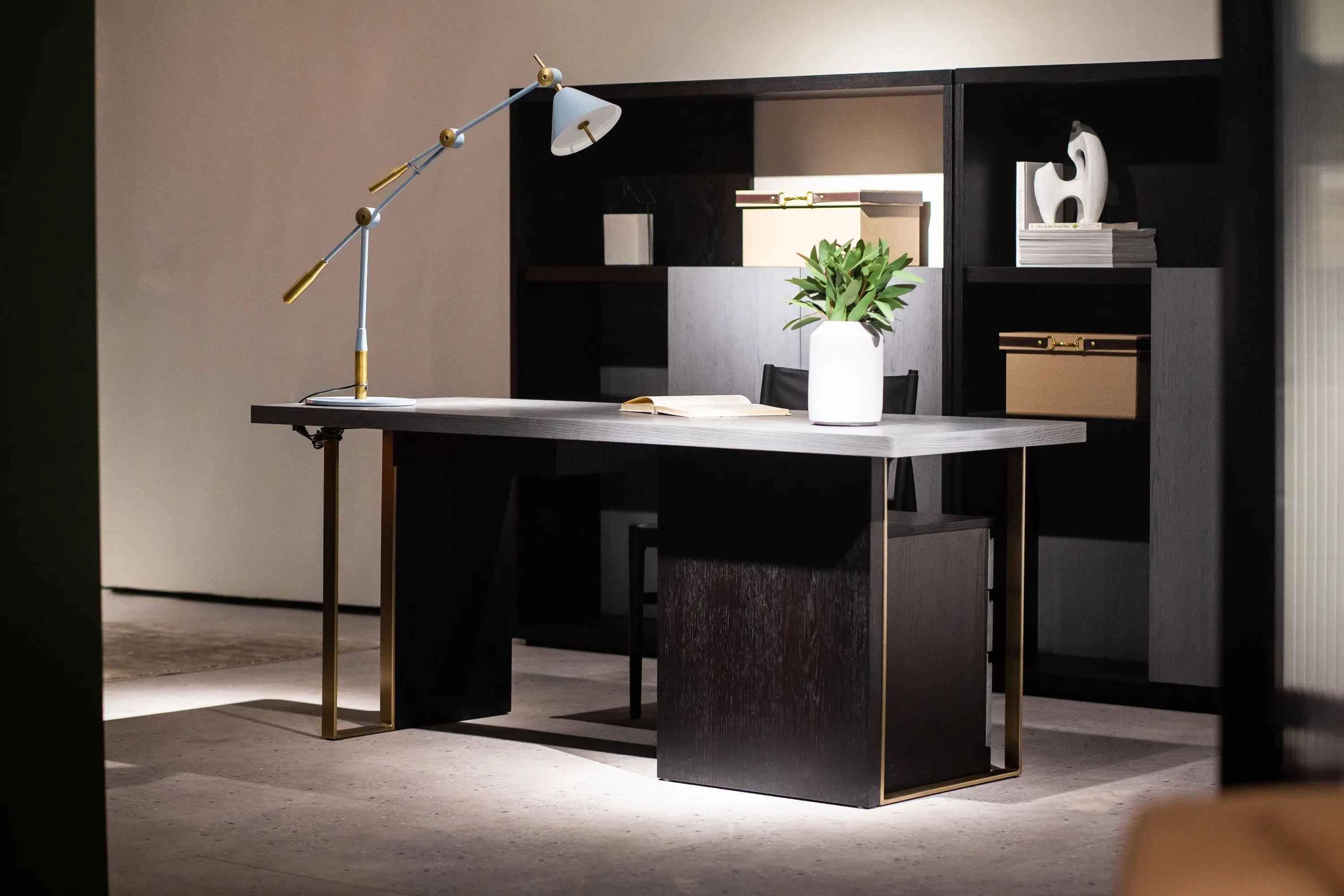 Bookcase Desk HS-1801-2: Stylish and Functional Storage Solution