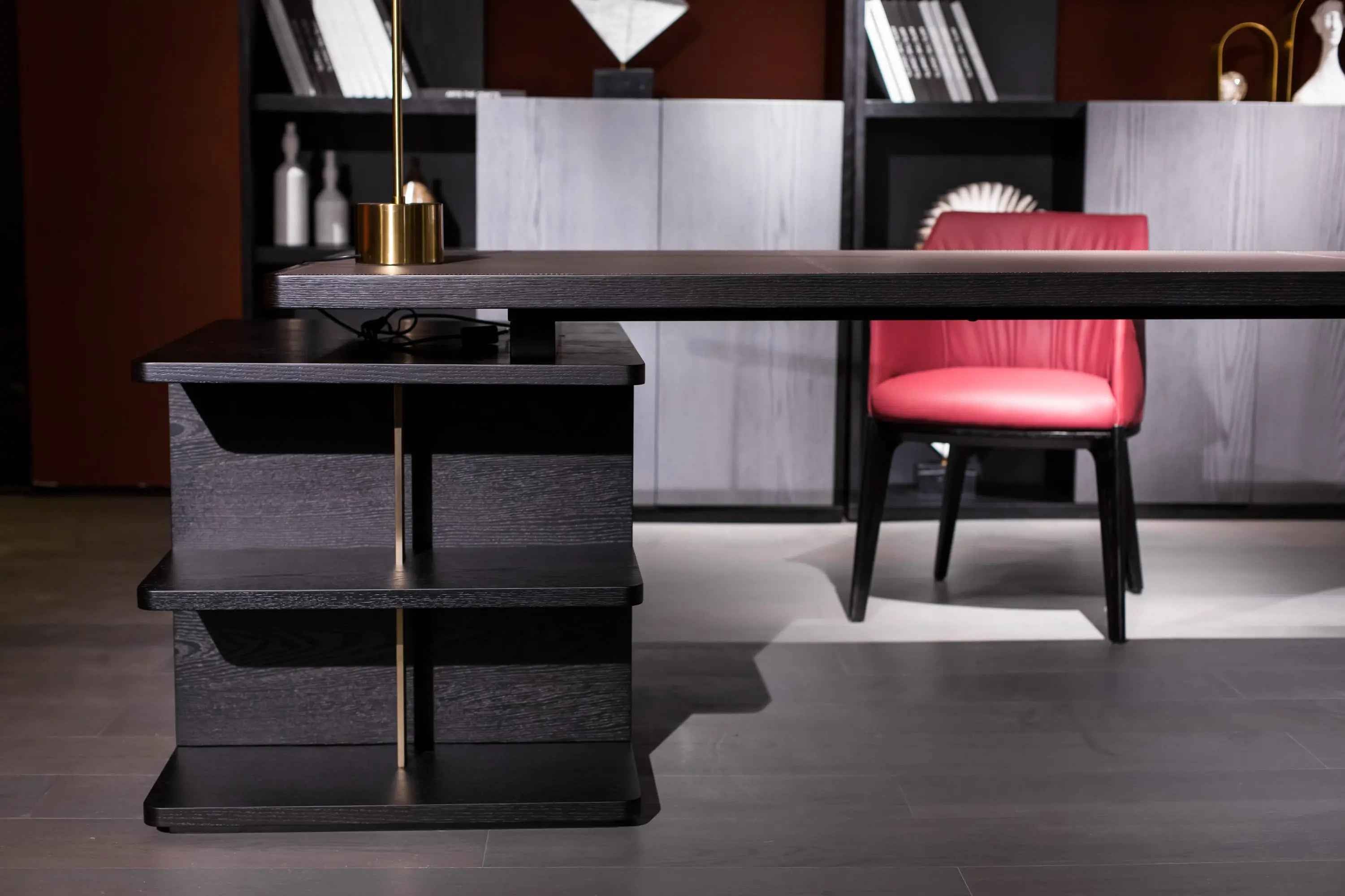 HT-1801 Bookcase Desk – Stylish and Functional Workspace Solution