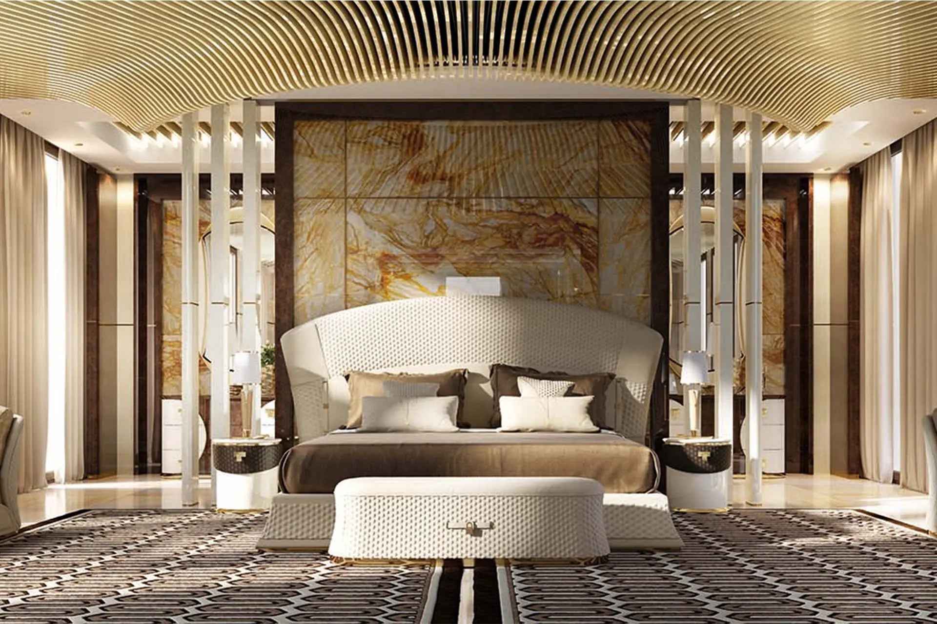 High-Quality Modern Bedroom Bed: Luxury Blend of Fabric Leather W002B10 Turri style Vogue Bed ,Bedroom queen bed, comfortable and soft