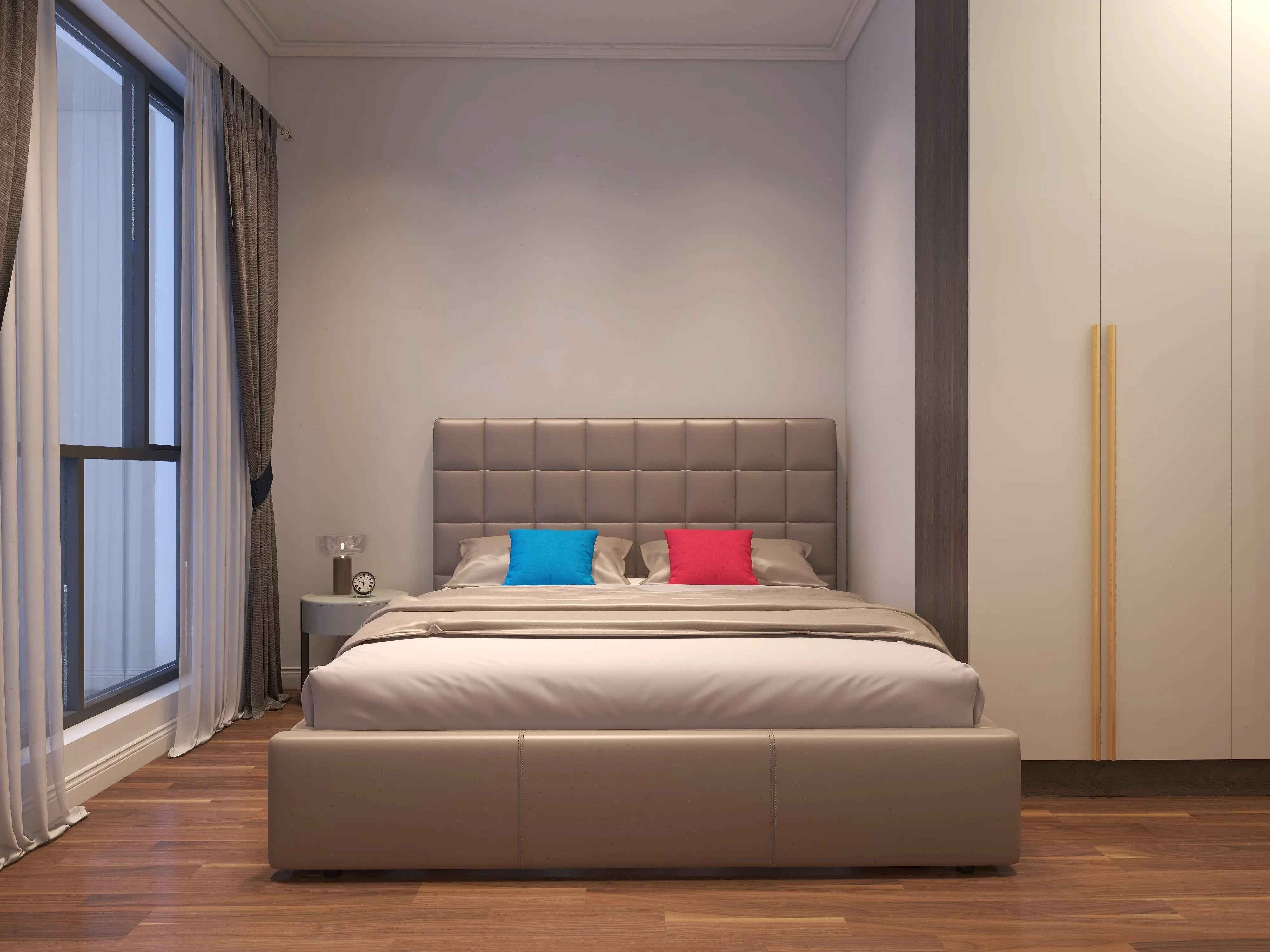 Italian Minimalist Checkered KB-VVCASA-BED-VX1-1691-1 Bed