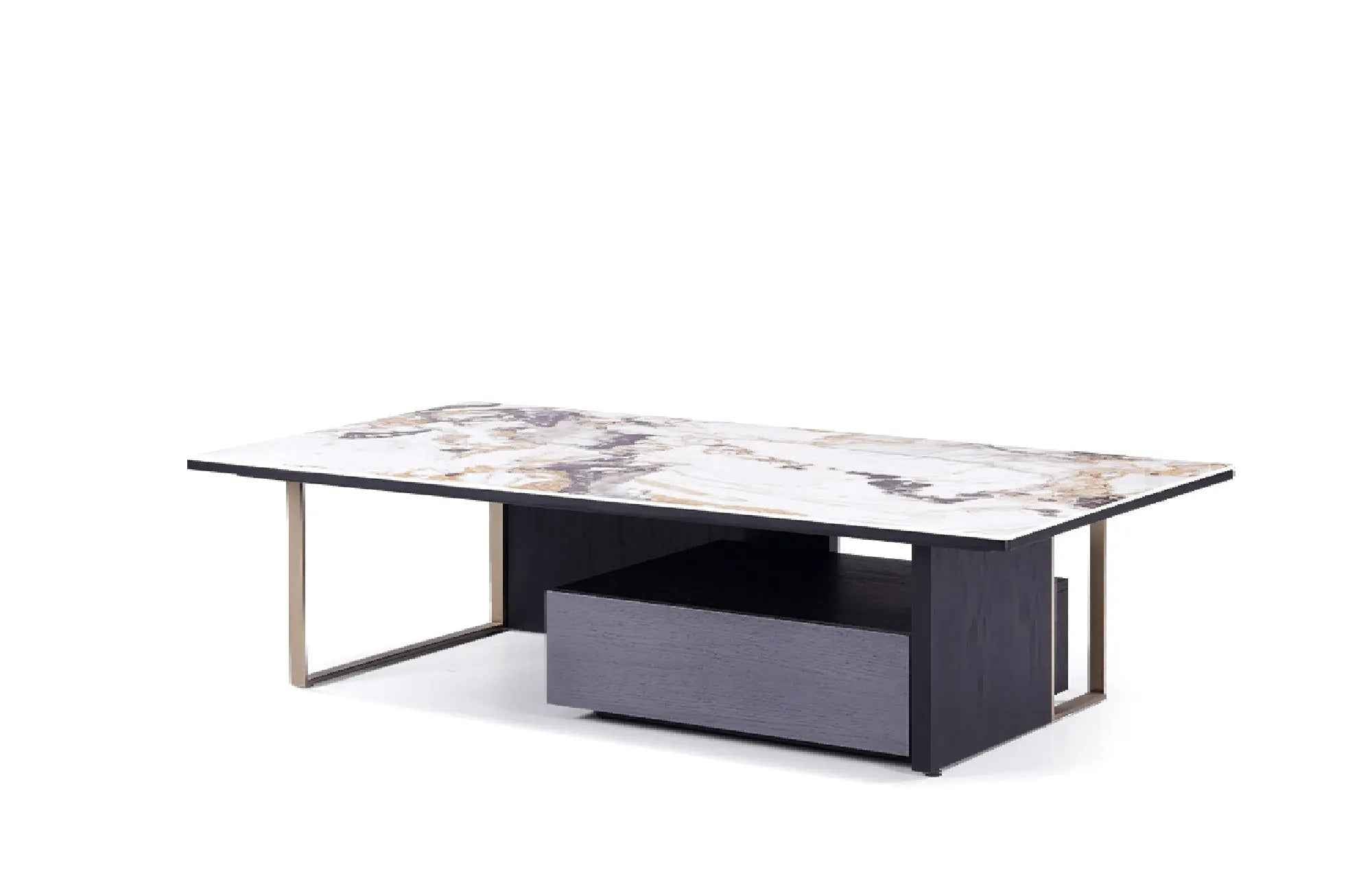 Italian Minimalist Drawer Rock Plate HC-1827-1 Coffee Table