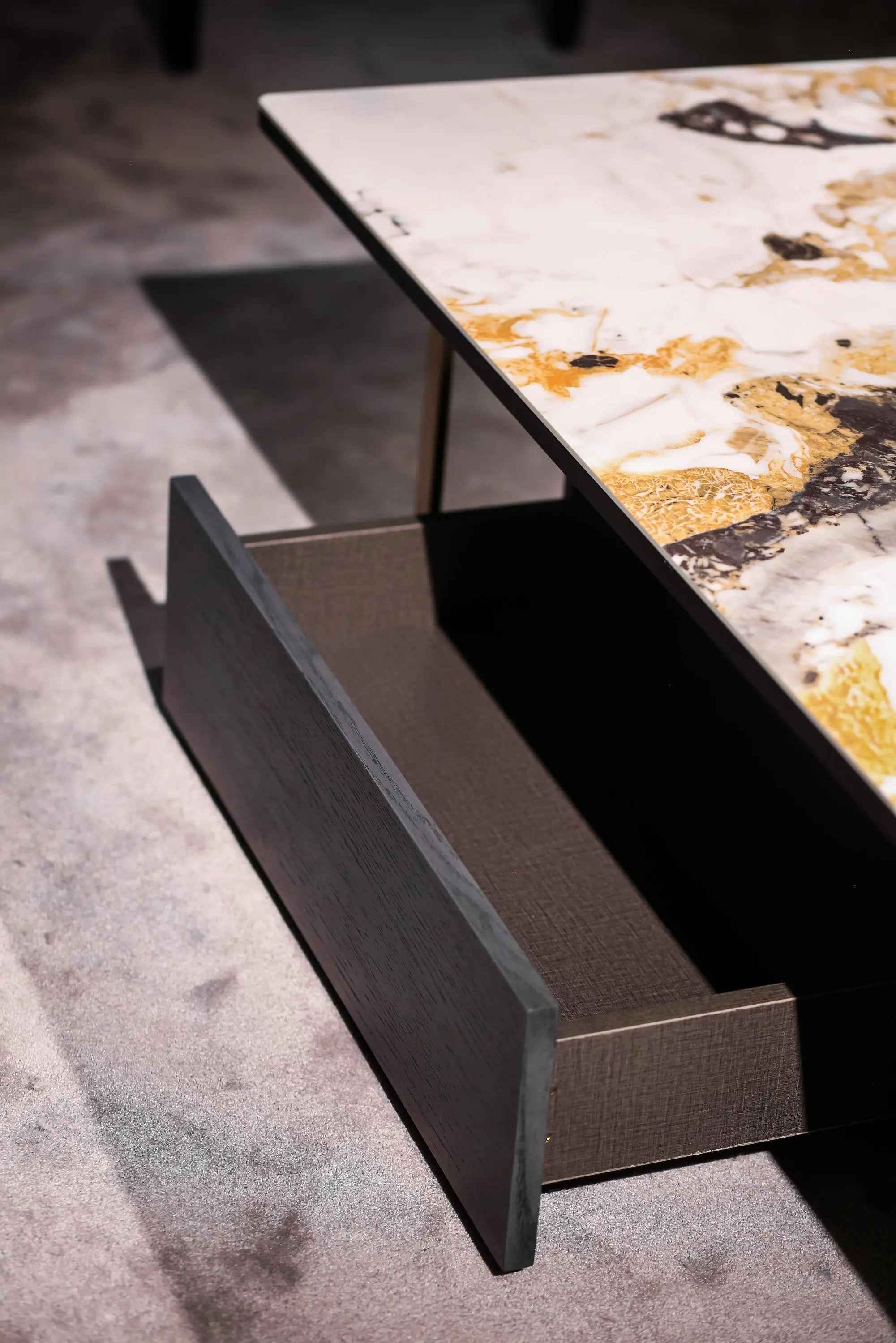 Italian Minimalist Drawer Rock Plate HC-1827-1 Coffee Table