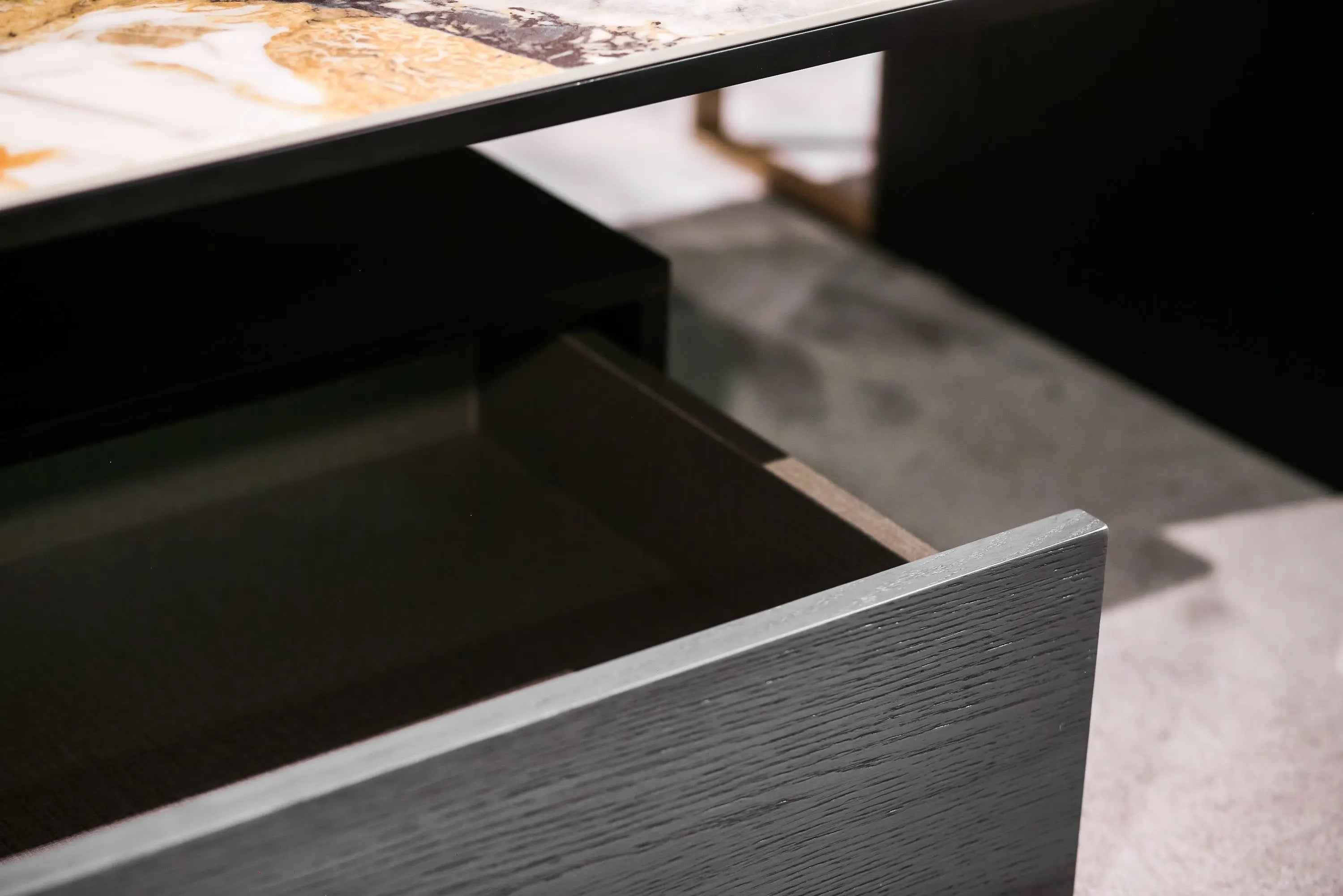 Italian Minimalist Drawer Rock Plate HC-1827-1 Coffee Table