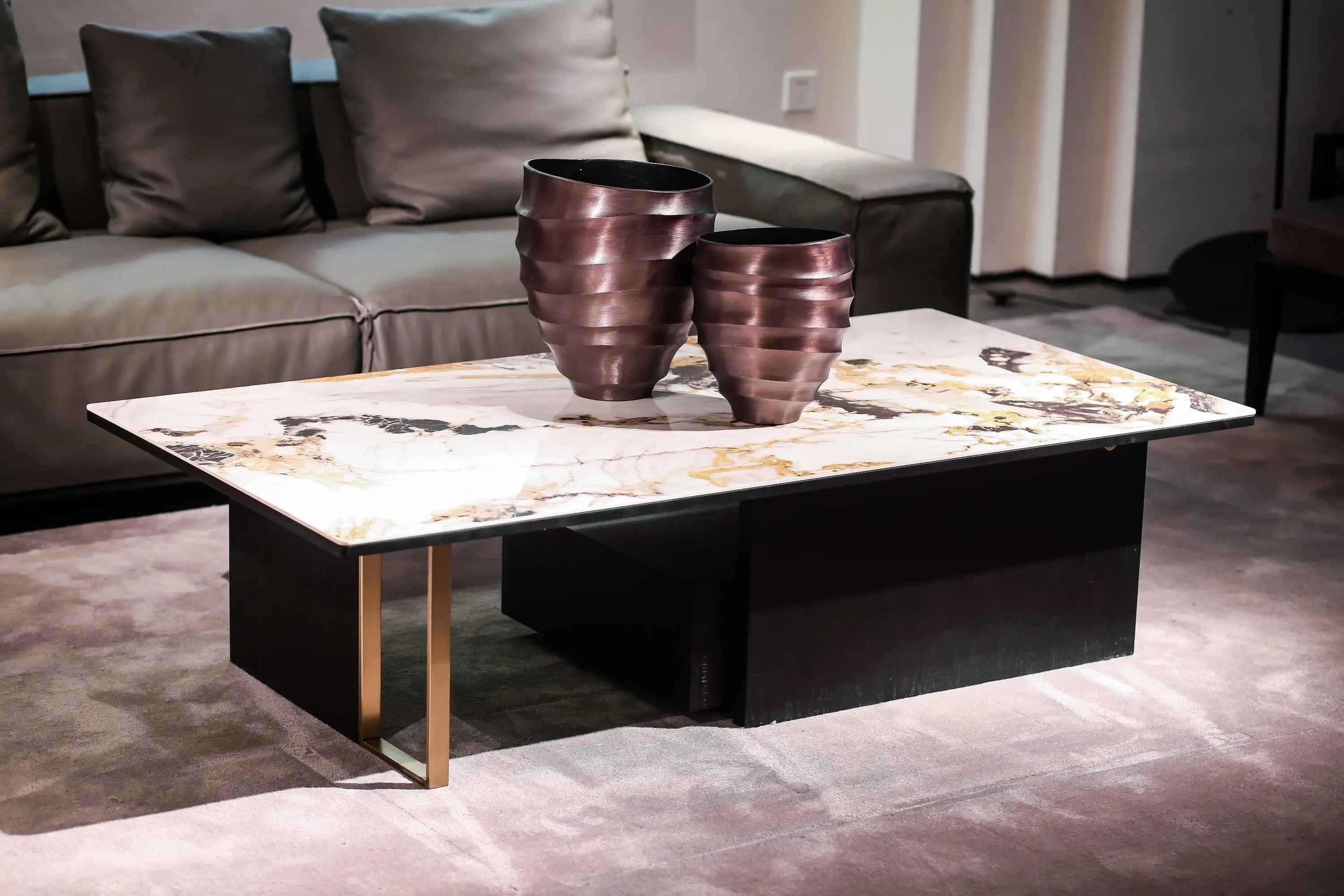 Italian Minimalist Drawer Rock Plate HC-1827-1 Coffee Table