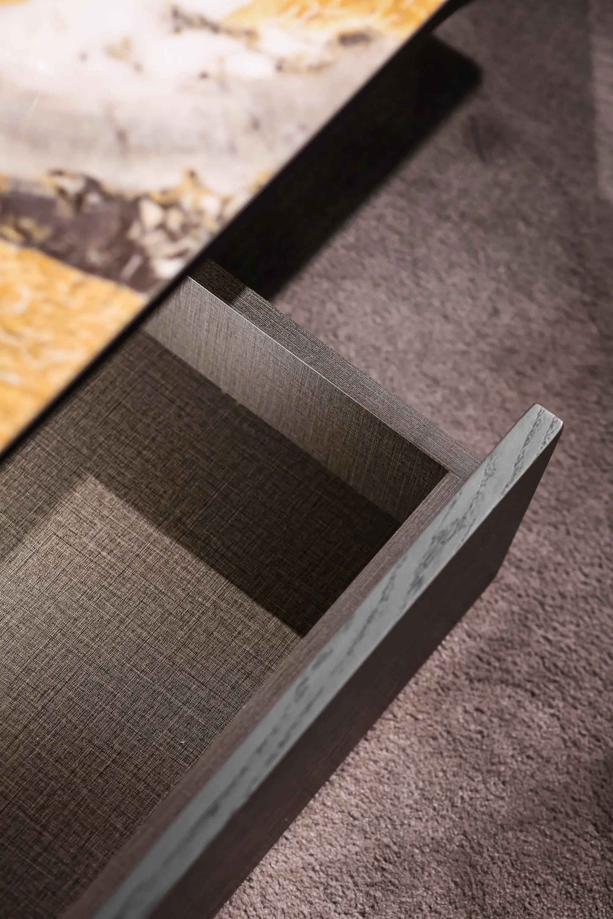 Italian Minimalist Drawer Rock Plate HC-1827-1 Coffee Table