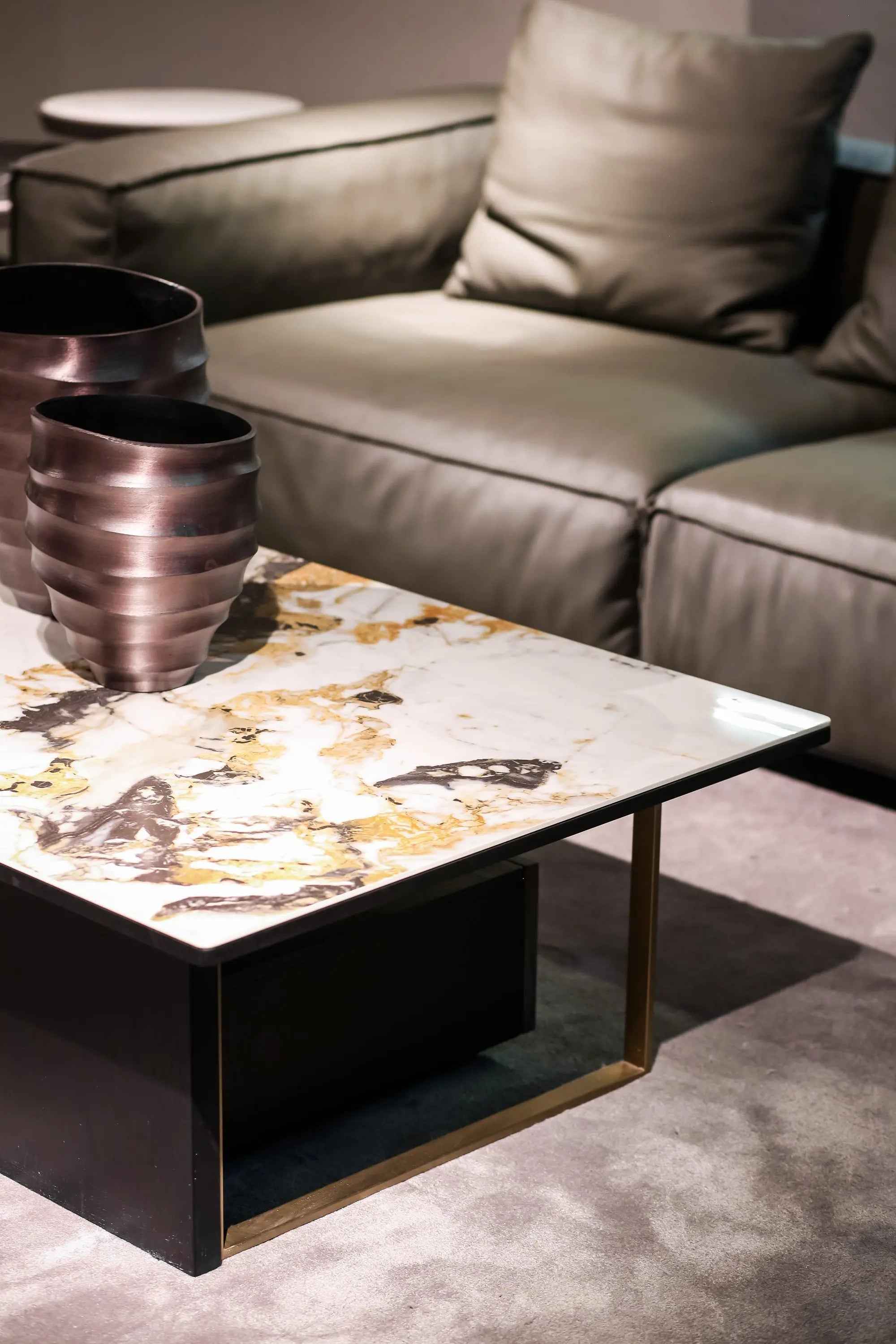 Italian Minimalist Drawer Rock Plate HC-1827-1 Coffee Table