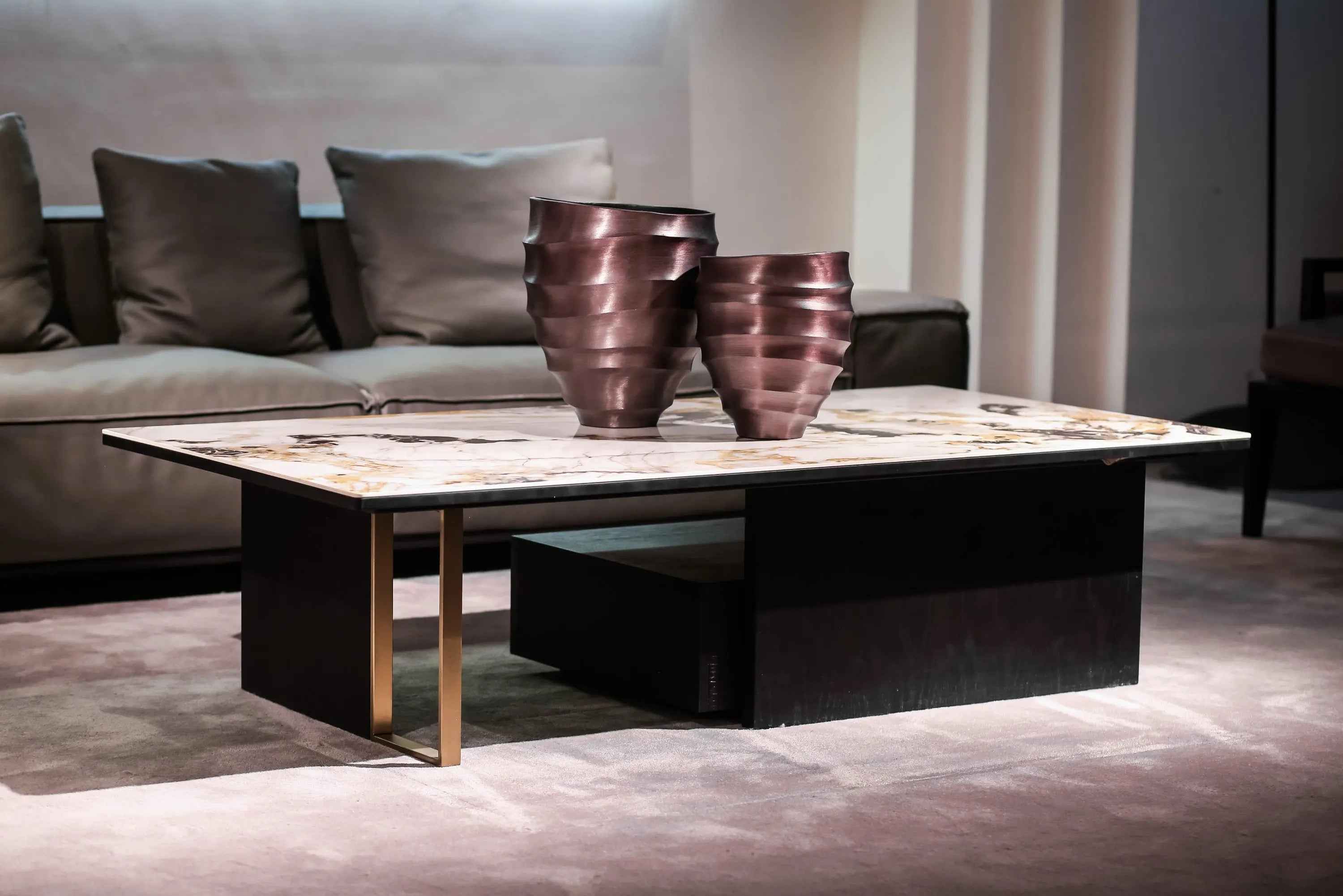 Italian Minimalist Drawer Rock Plate HC-1827-1 Coffee Table