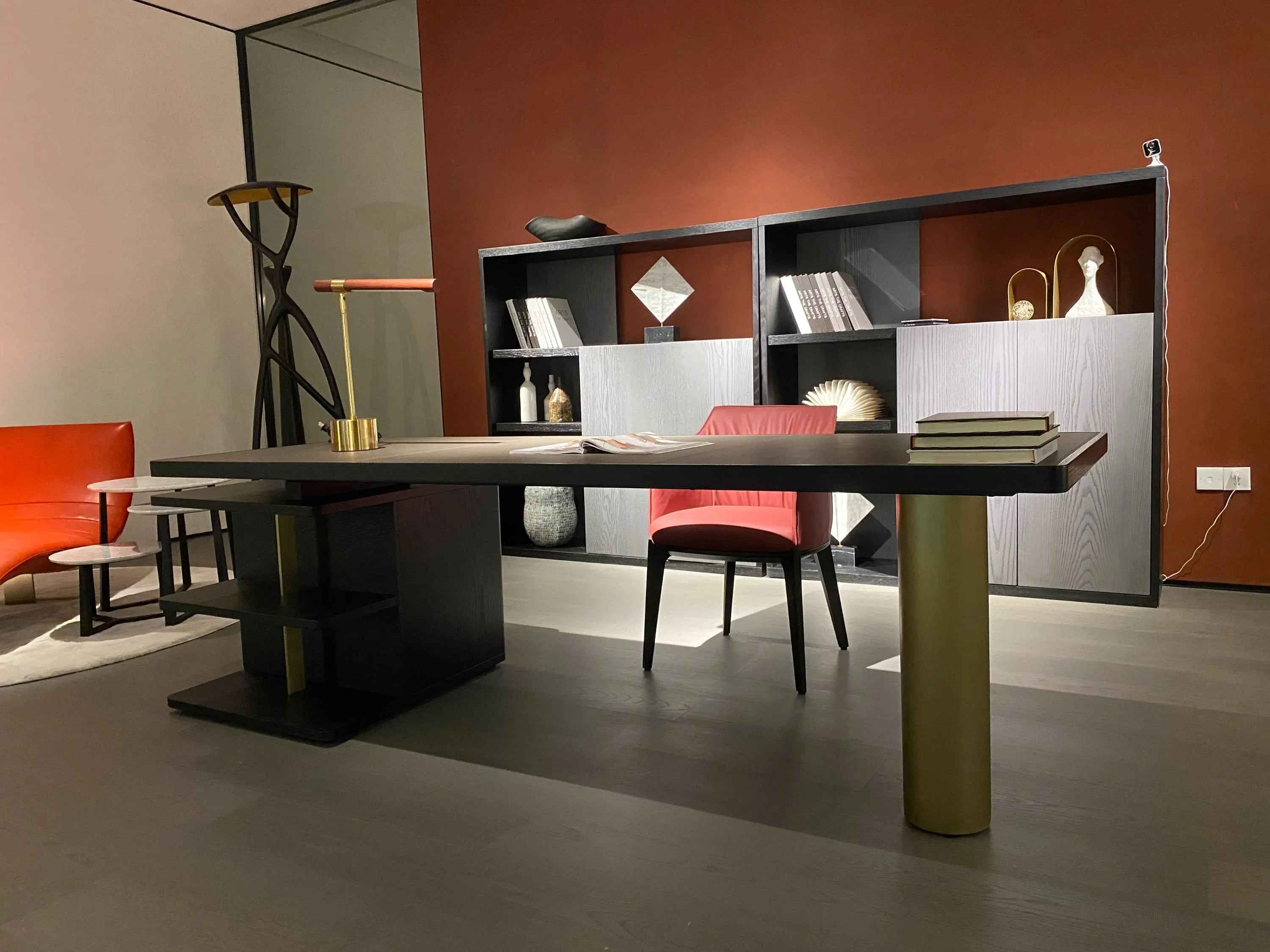 Italian Minimalist Leather Desk HS-2018-1