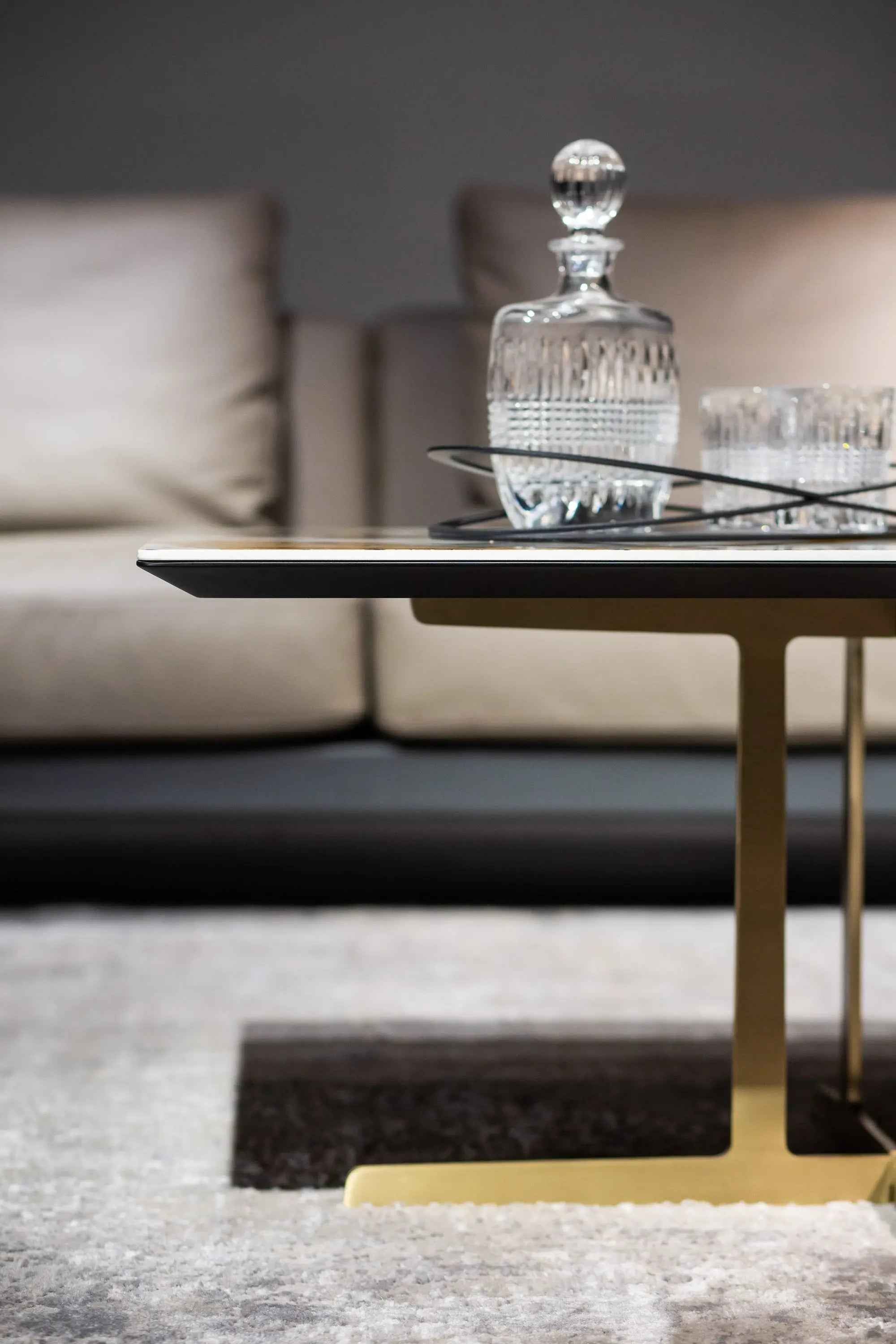 Italian Minimalist Rectangular HC-1902-3 Coffee Table