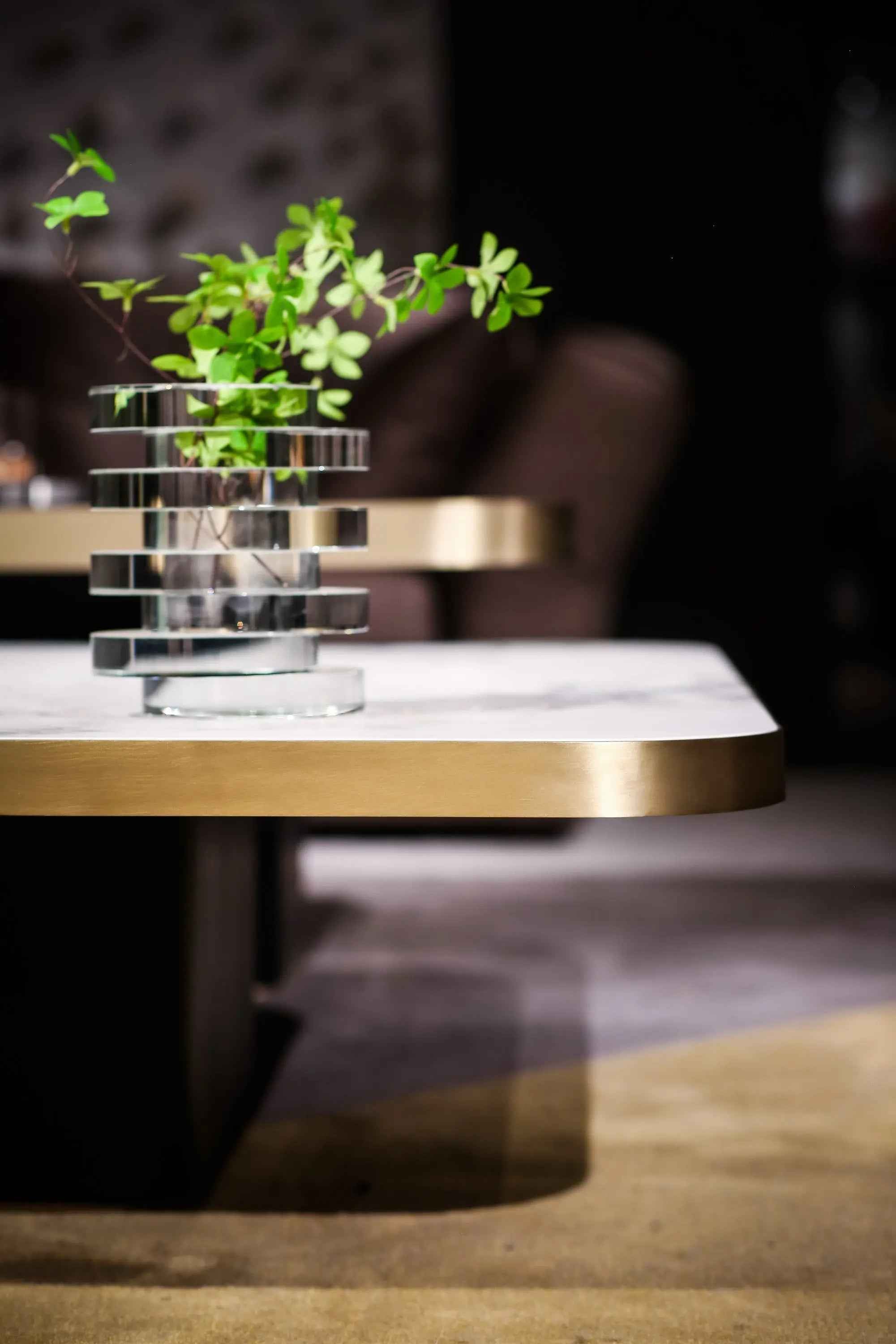 Italian Square Rock Plate HC-1825-1 Tea Table