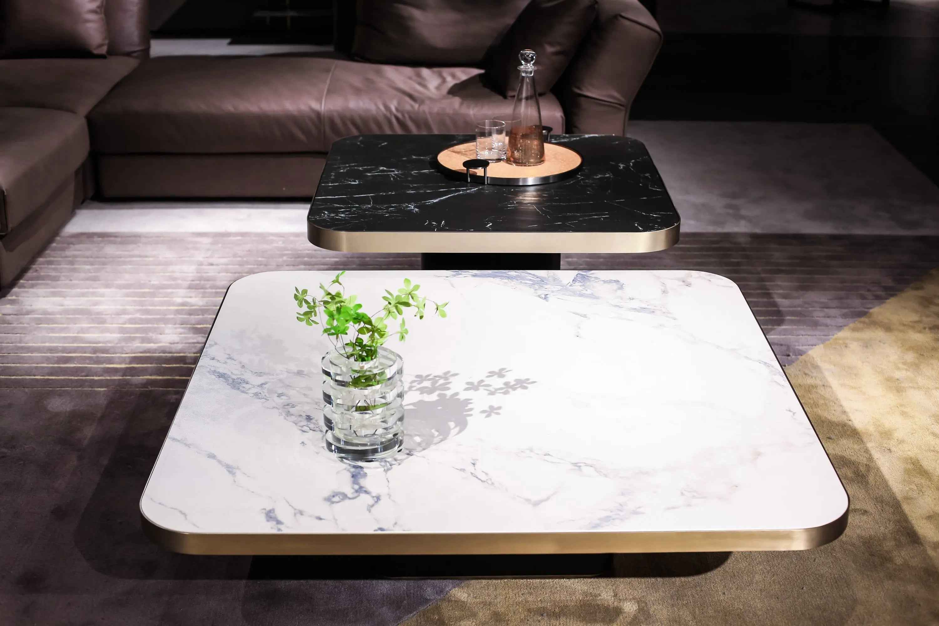 Italian Square Rock Plate HC-1825-1 Tea Table