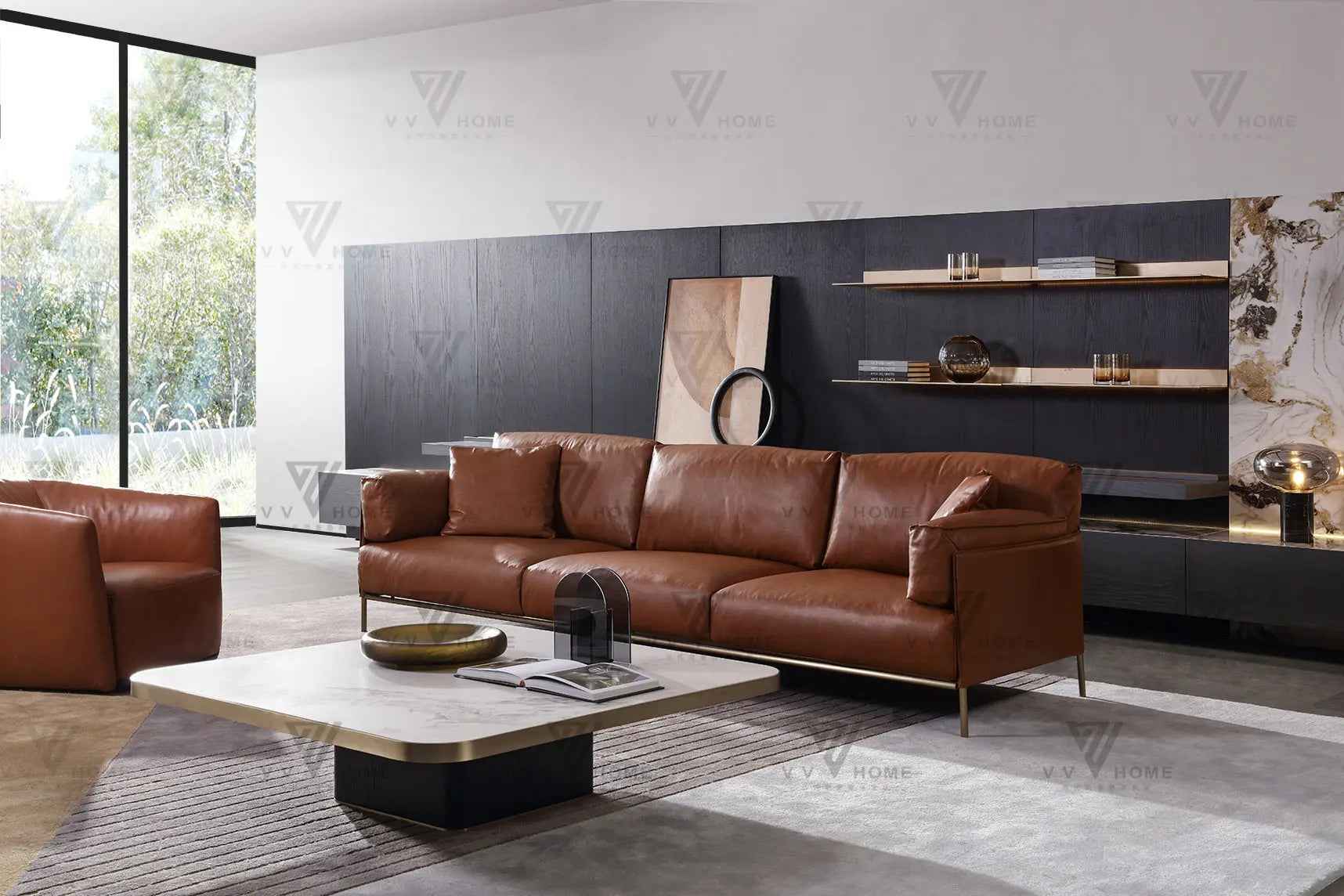 Italian Square Rock Plate HC-1825-1 Tea Table