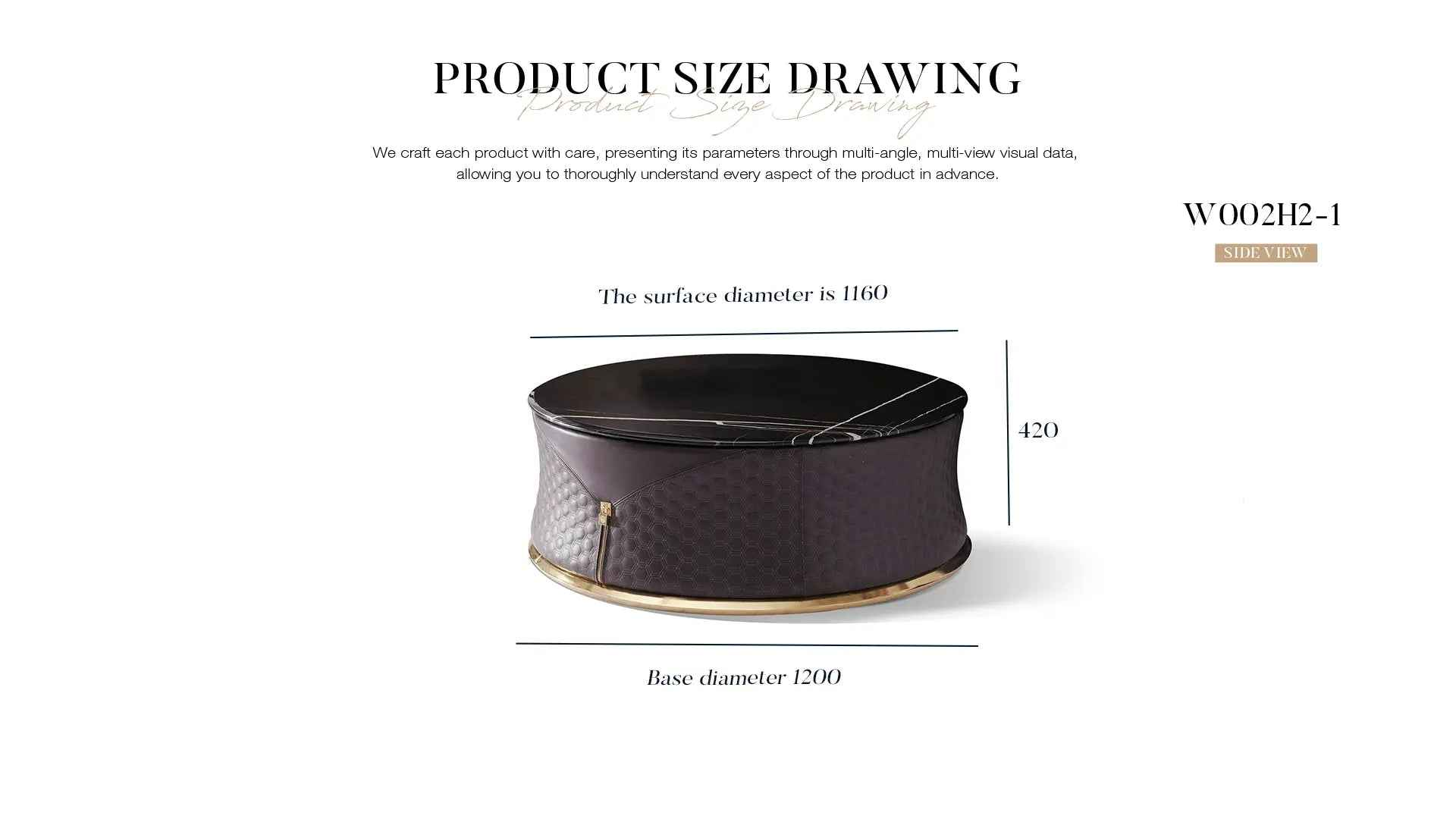 Italian light luxury design sense coffee table W002H2 Turri style vogue Coffee Table Tea table Coner table