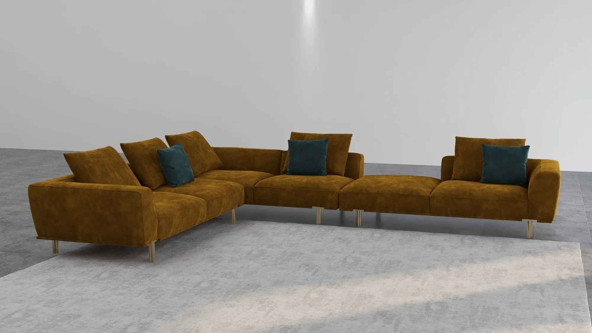 Italian minimalist home quality all leather sofa VJ5-1901 sofa