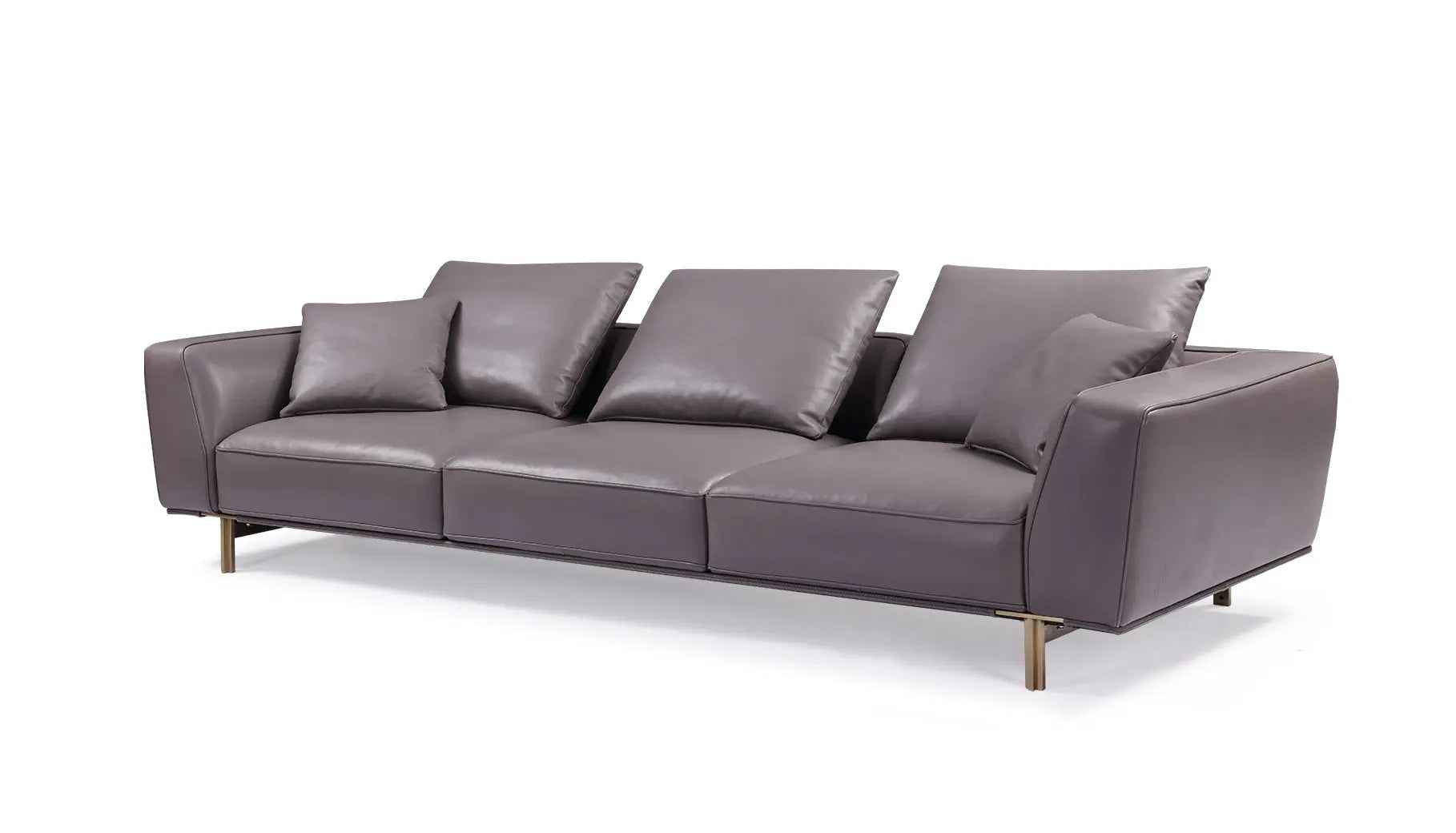 Italian minimalist home quality all leather sofa VJ5-1901 sofa
