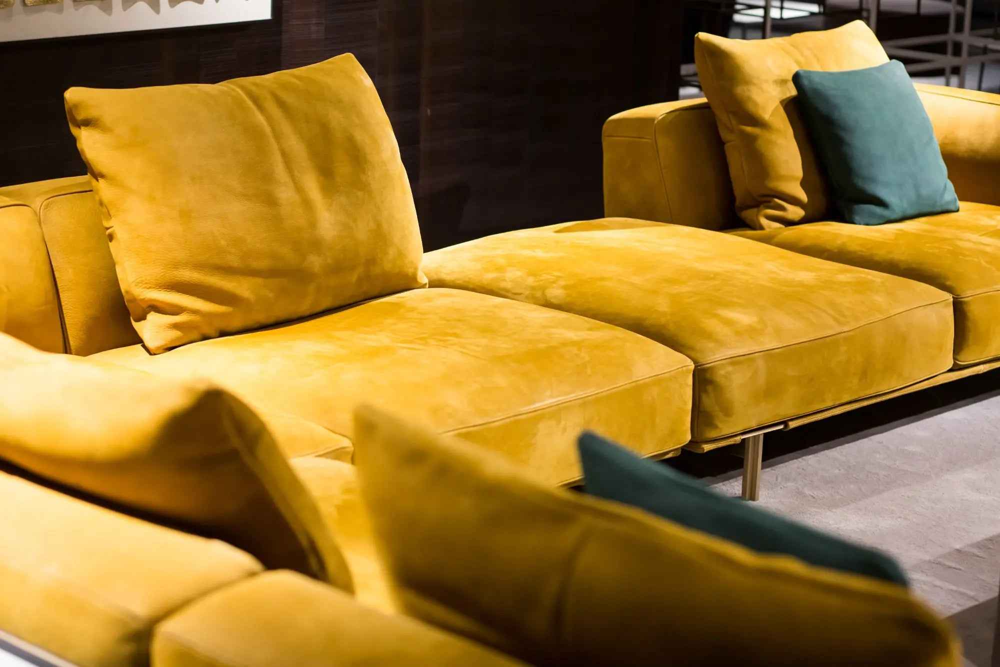 Italian minimalist home quality all leather sofa VJ5-1901 sofa