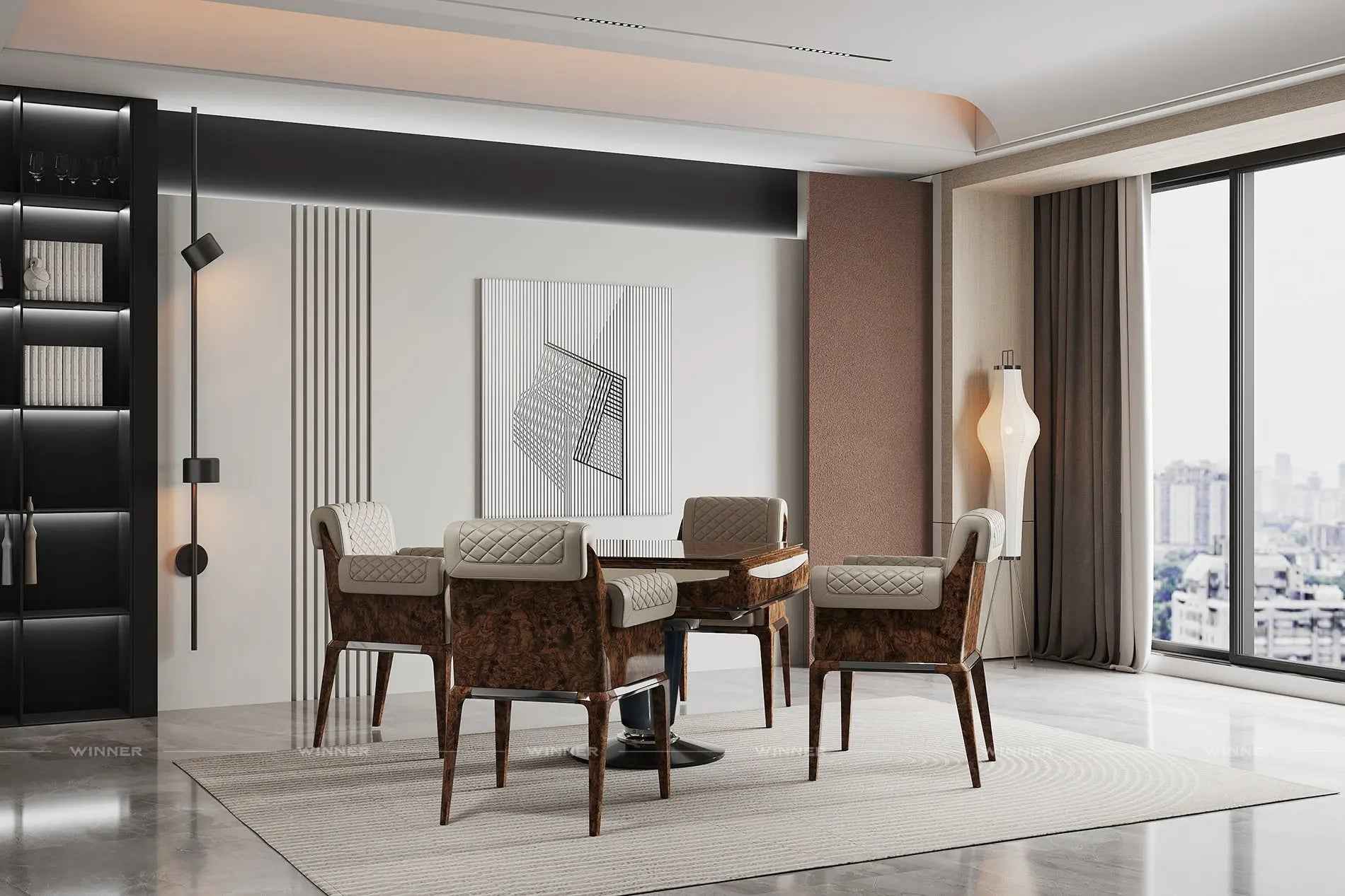 Italian modern light luxury dining chair W006D5 Bentley style Sherwood dining chair,Leisure Chair, Single Chair