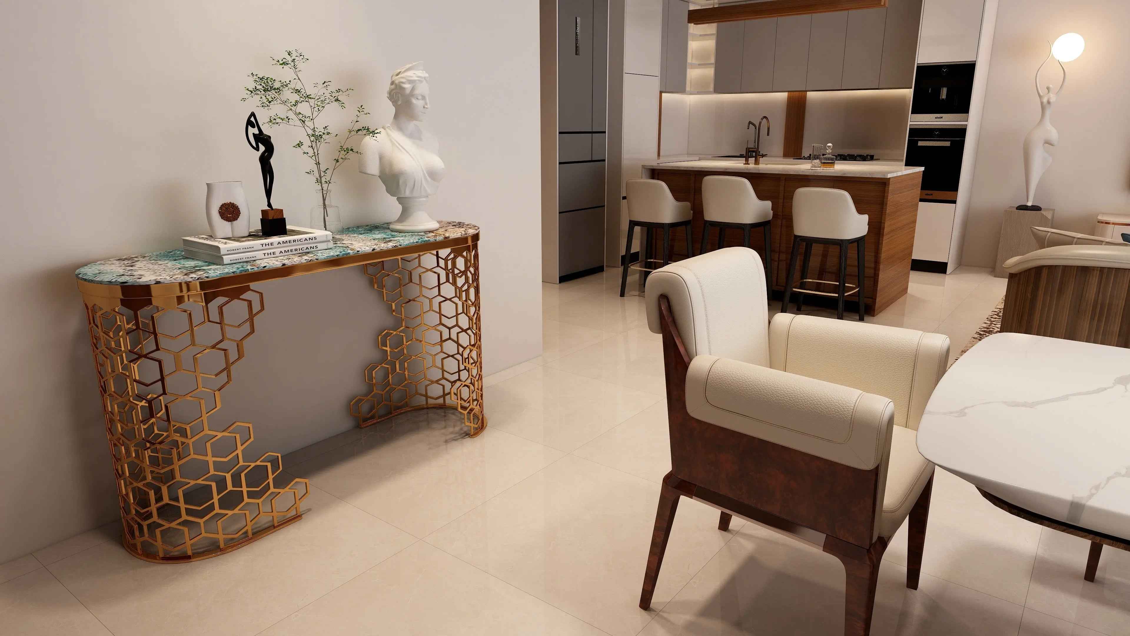 Italian modern light luxury dining chair W006D5 Bentley style Sherwood dining chair,Leisure Chair, Single Chair