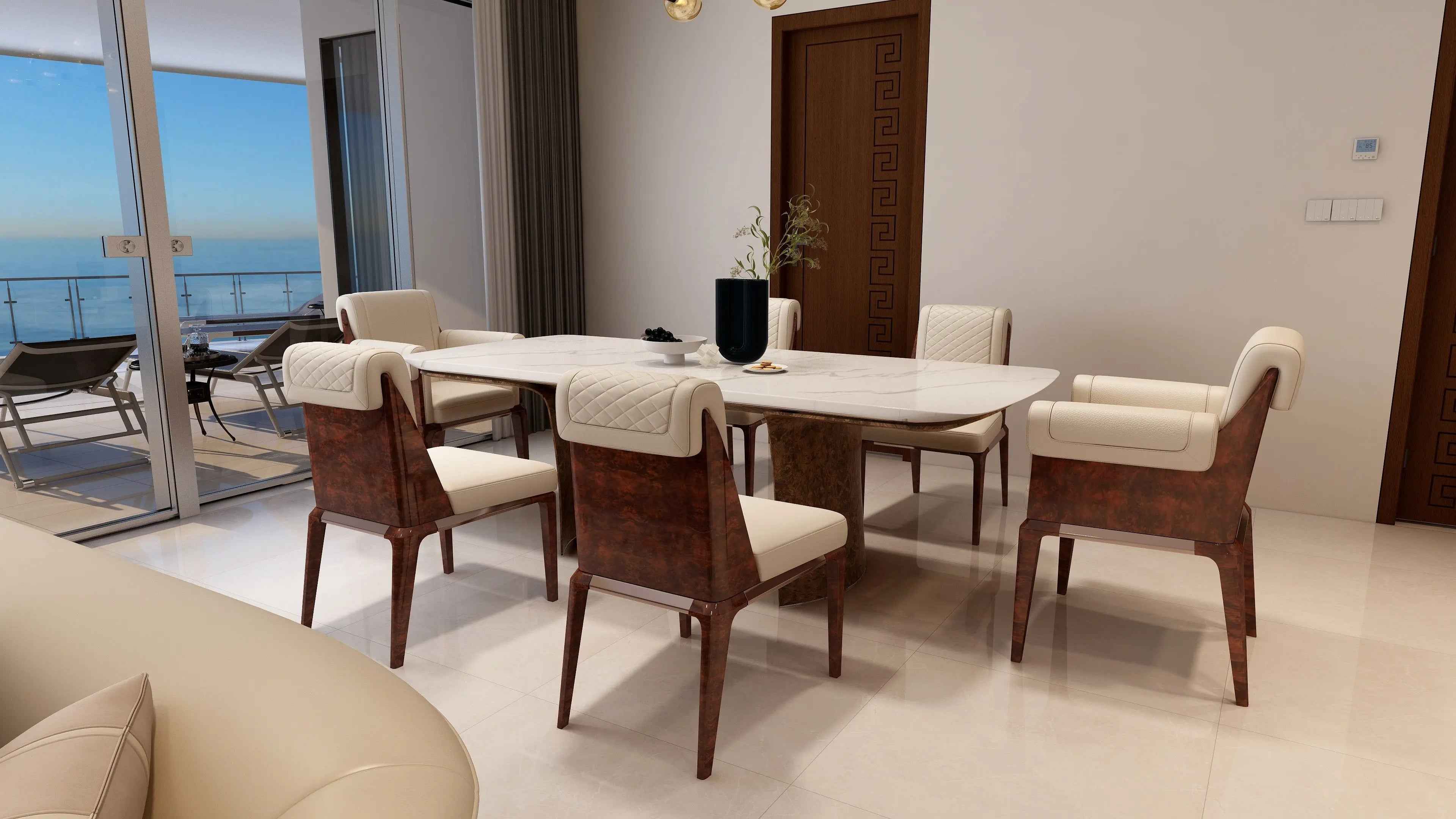 Italian modern light luxury dining chair W006D5 Bentley style Sherwood dining chair,Leisure Chair, Single Chair