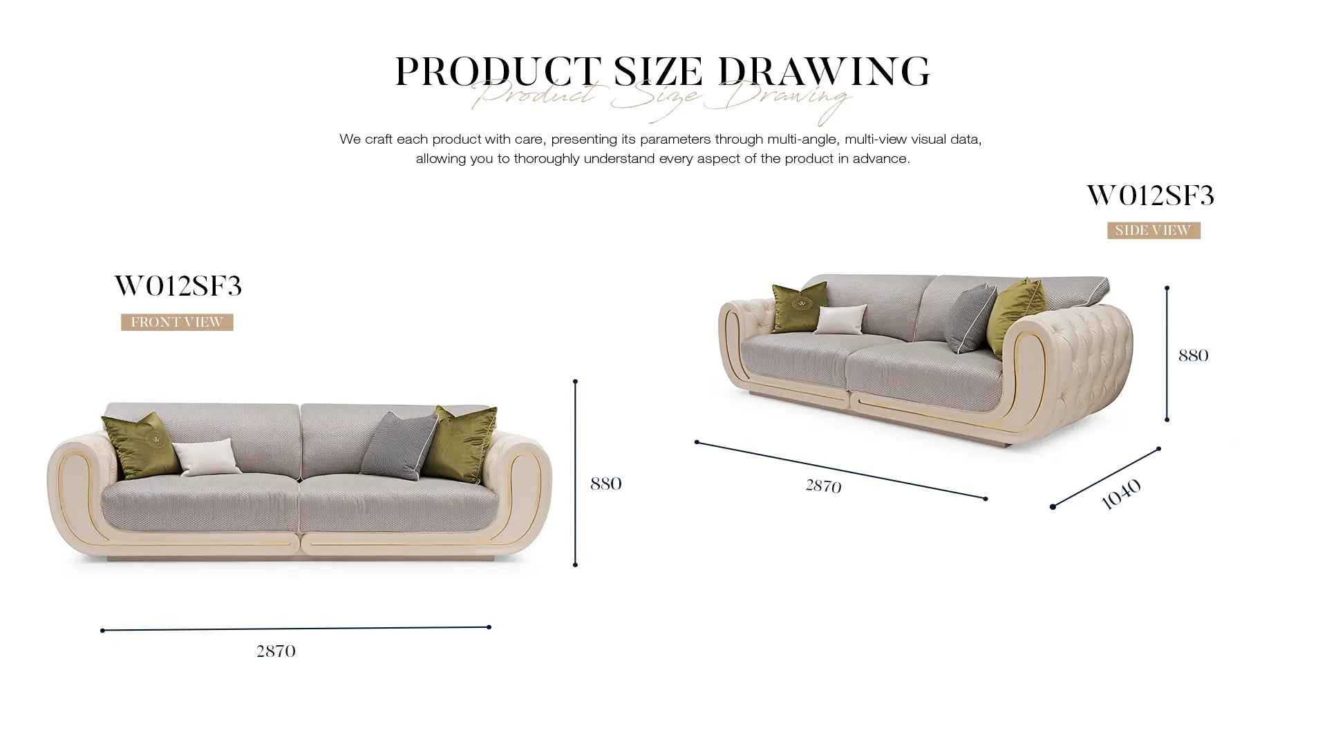 Modern Bentley-Style Leather Sofa Set W012SF3 – Luxury for Living Room & Office