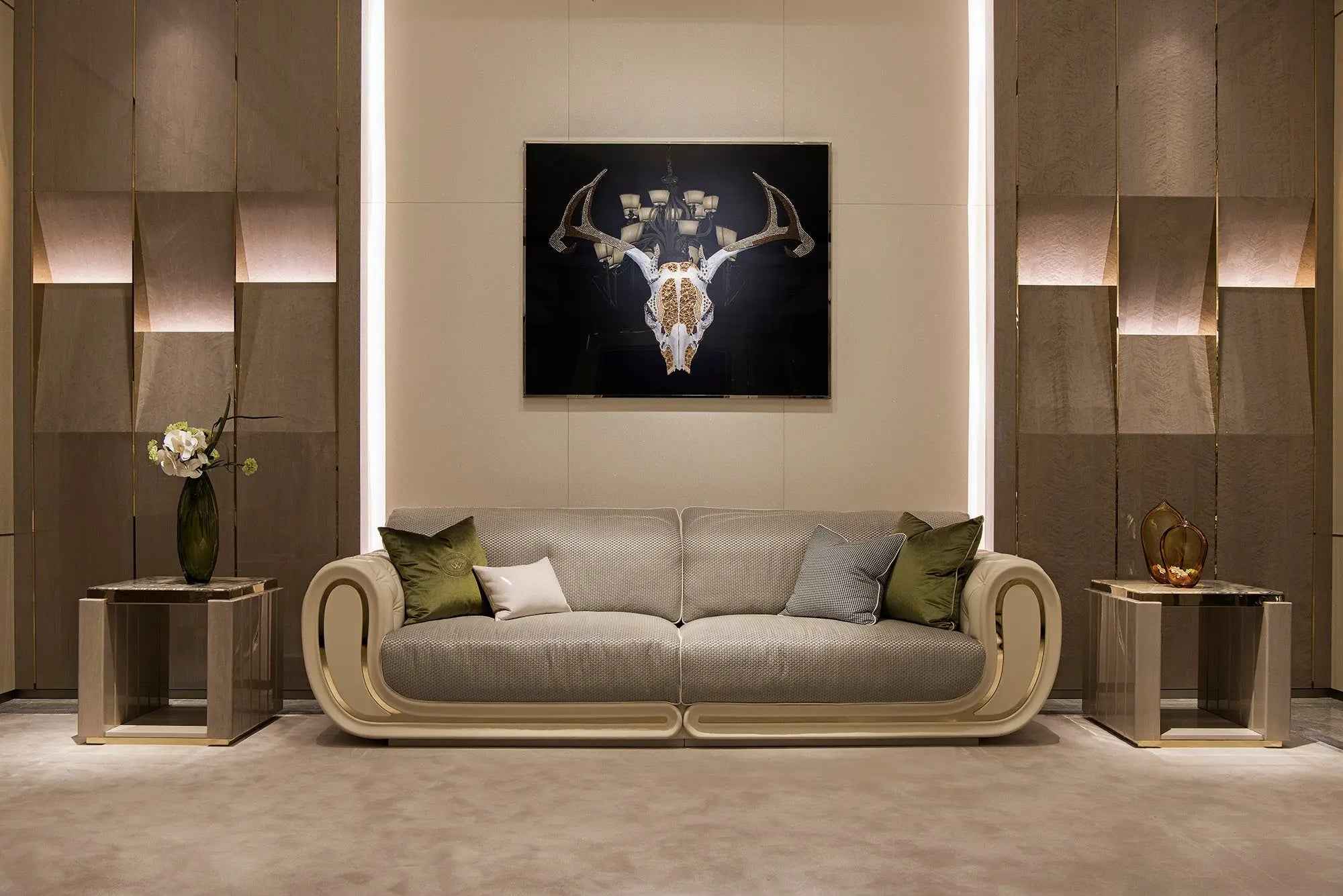 Modern Bentley-Style Leather Sofa Set W012SF3 – Luxury for Living Room & Office