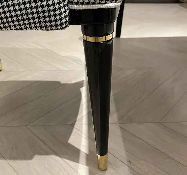 Light Luxury Cloth and Wooden Office Chair with Geometric Pattern W005S21 Bentley dining chair office chair boss chair