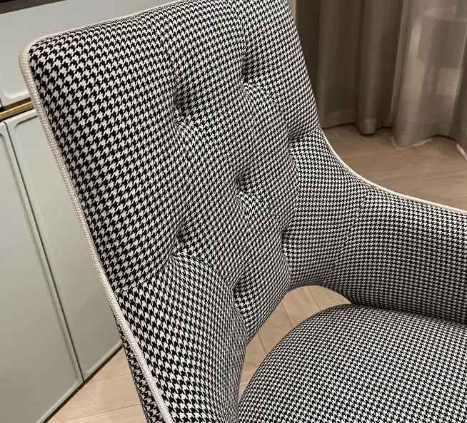 Light Luxury Cloth and Wooden Office Chair with Geometric Pattern W005S21 Bentley dining chair office chair boss chair