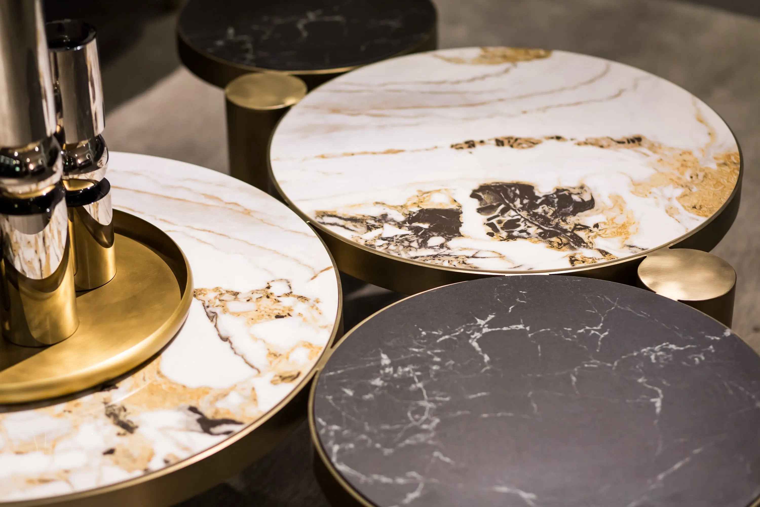 Light Luxury Metal Draw Round Irregular HC-1912-1 Coffee Table