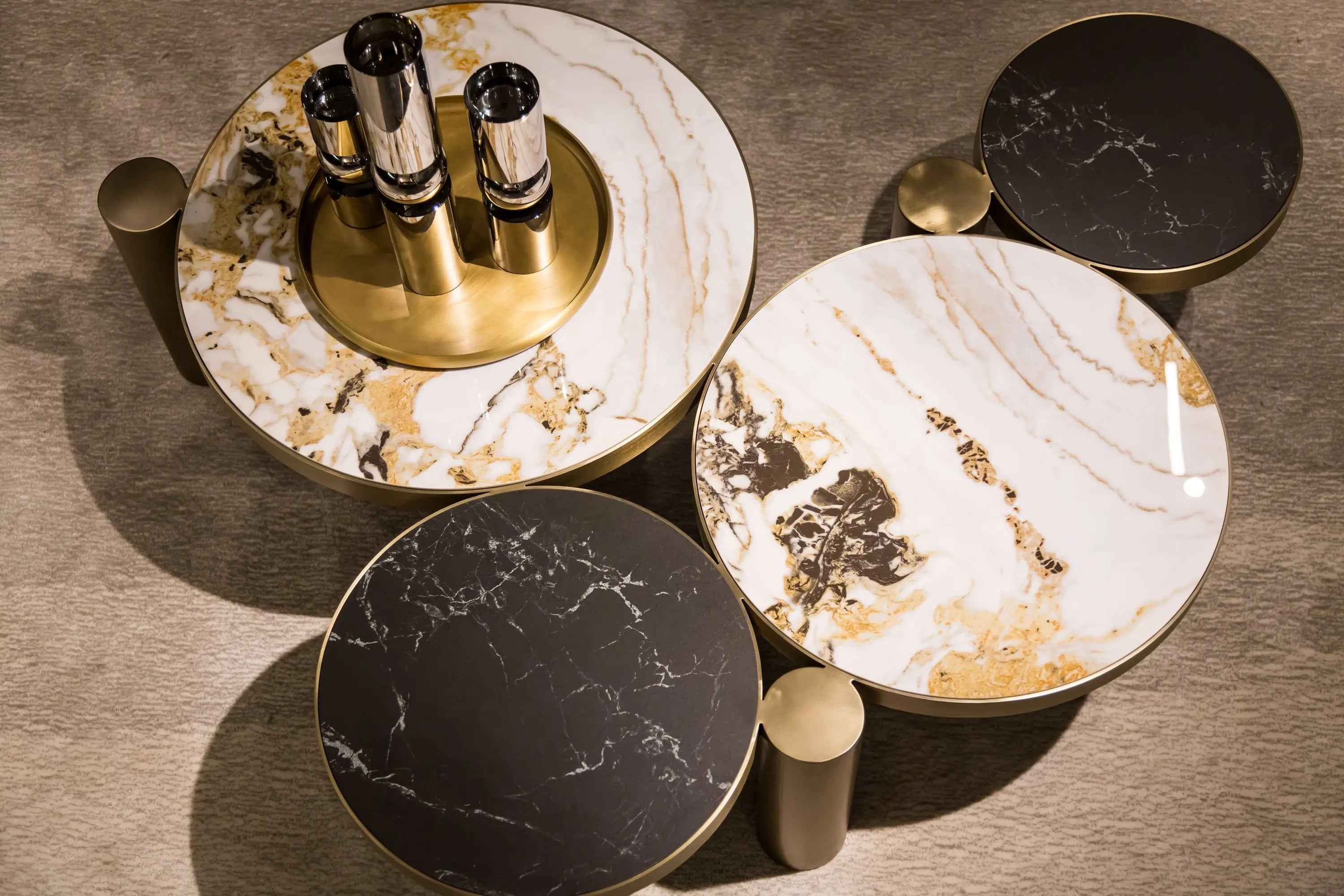 Light Luxury Metal Draw Round Irregular HC-1912-1 Coffee Table