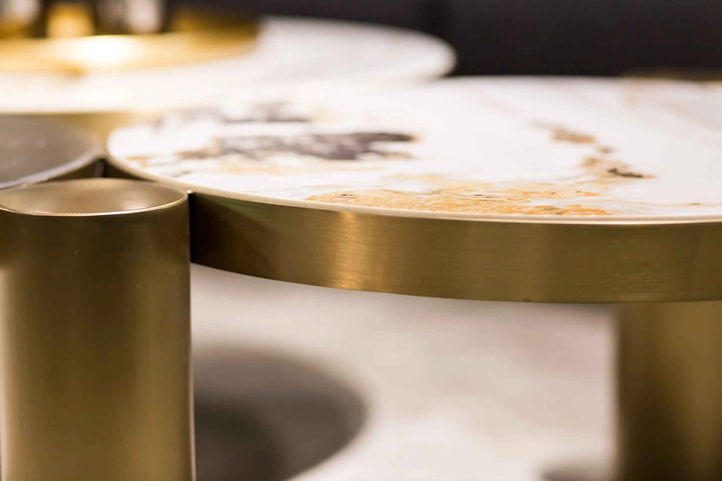 Light Luxury Metal Draw Round Irregular HC-1912-1 Coffee Table