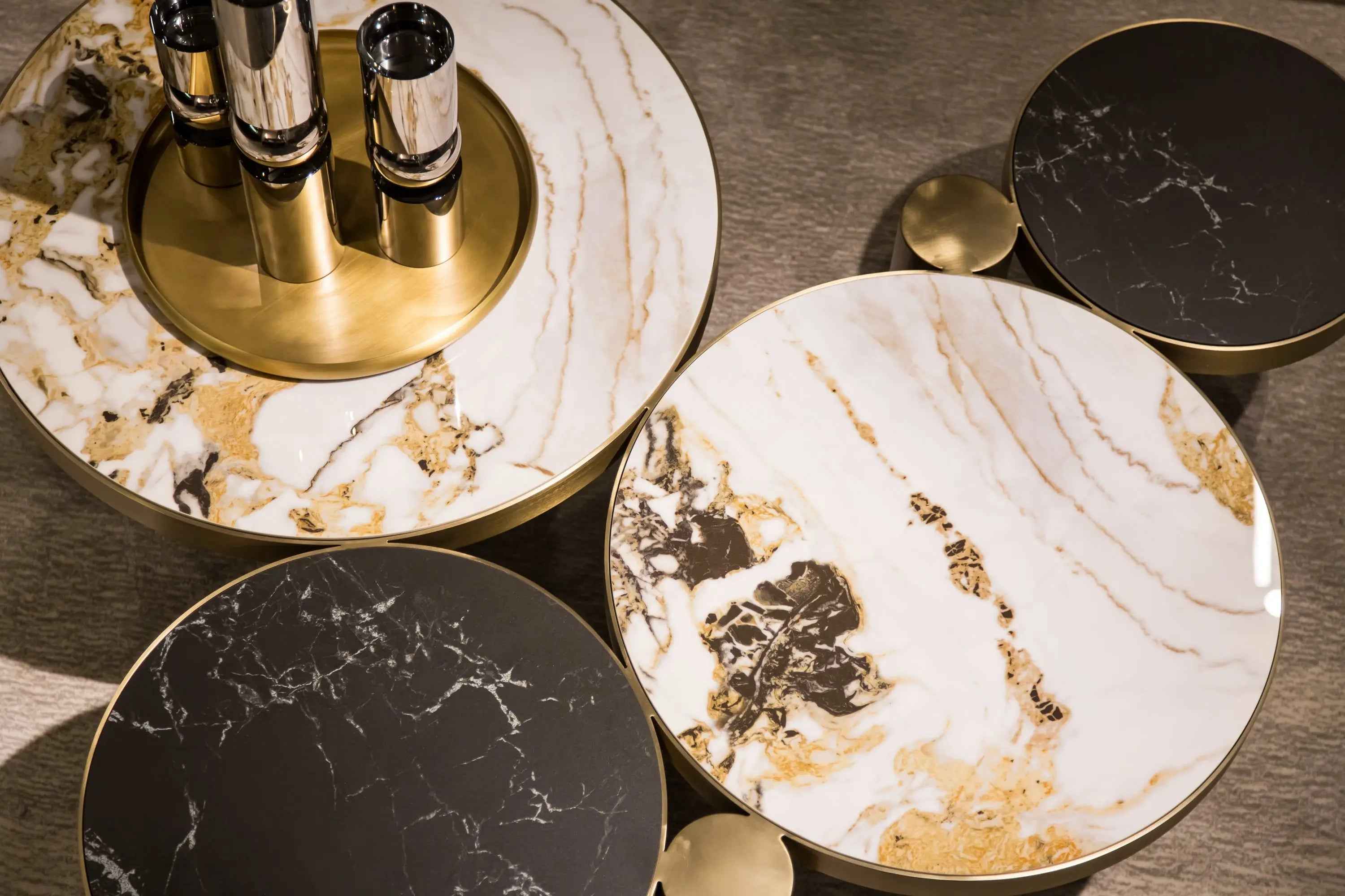 Light Luxury Metal Draw Round Irregular HC-1912-1 Coffee Table