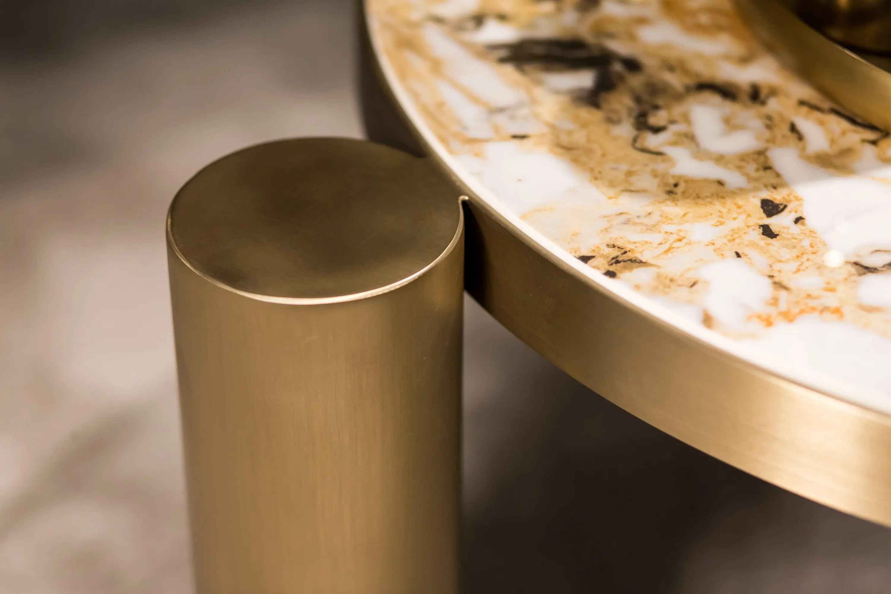 Light Luxury Metal Draw Round Irregular HC-1912-1 Coffee Table