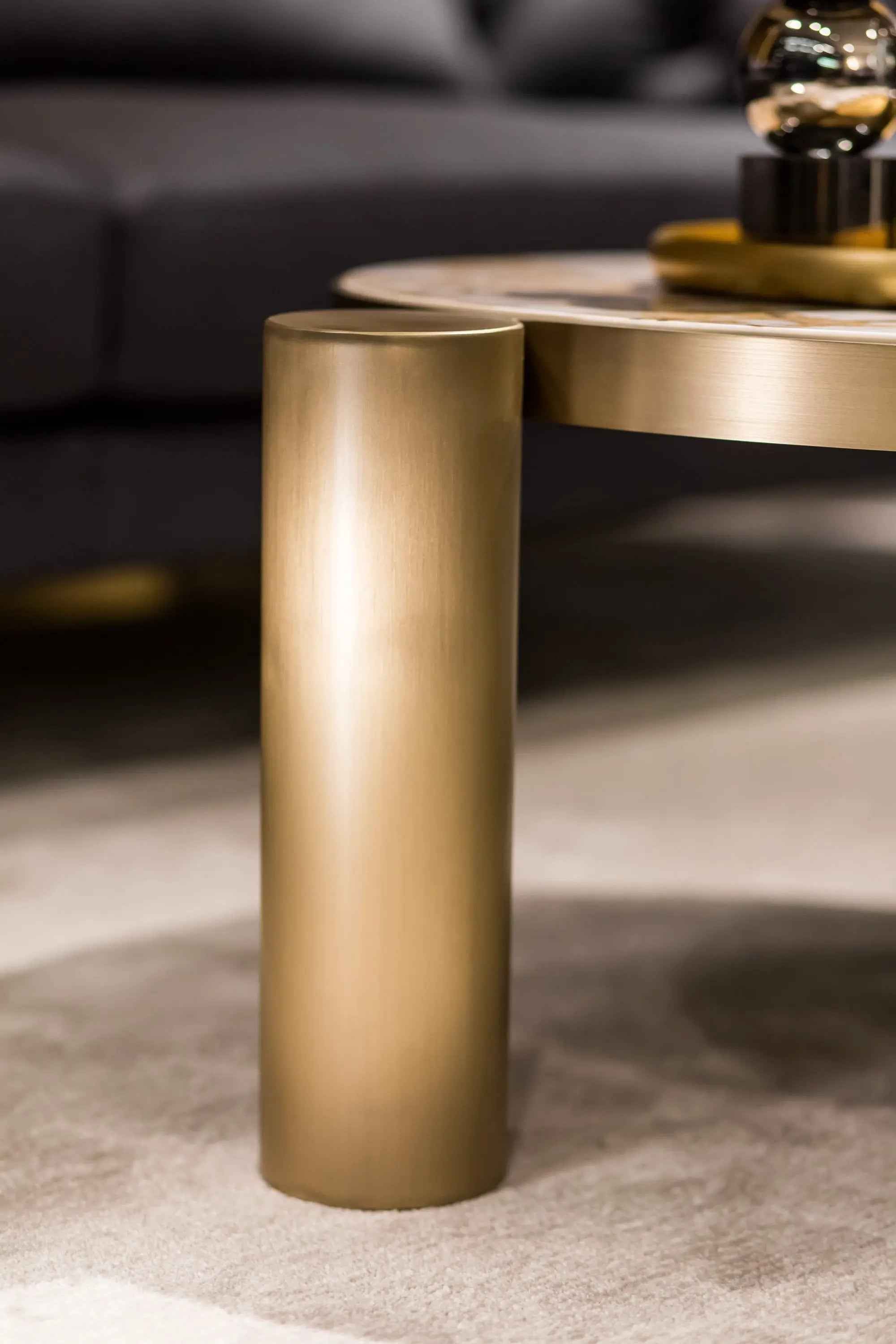 Light Luxury Metal Draw Round Irregular HC-1912-1 Coffee Table