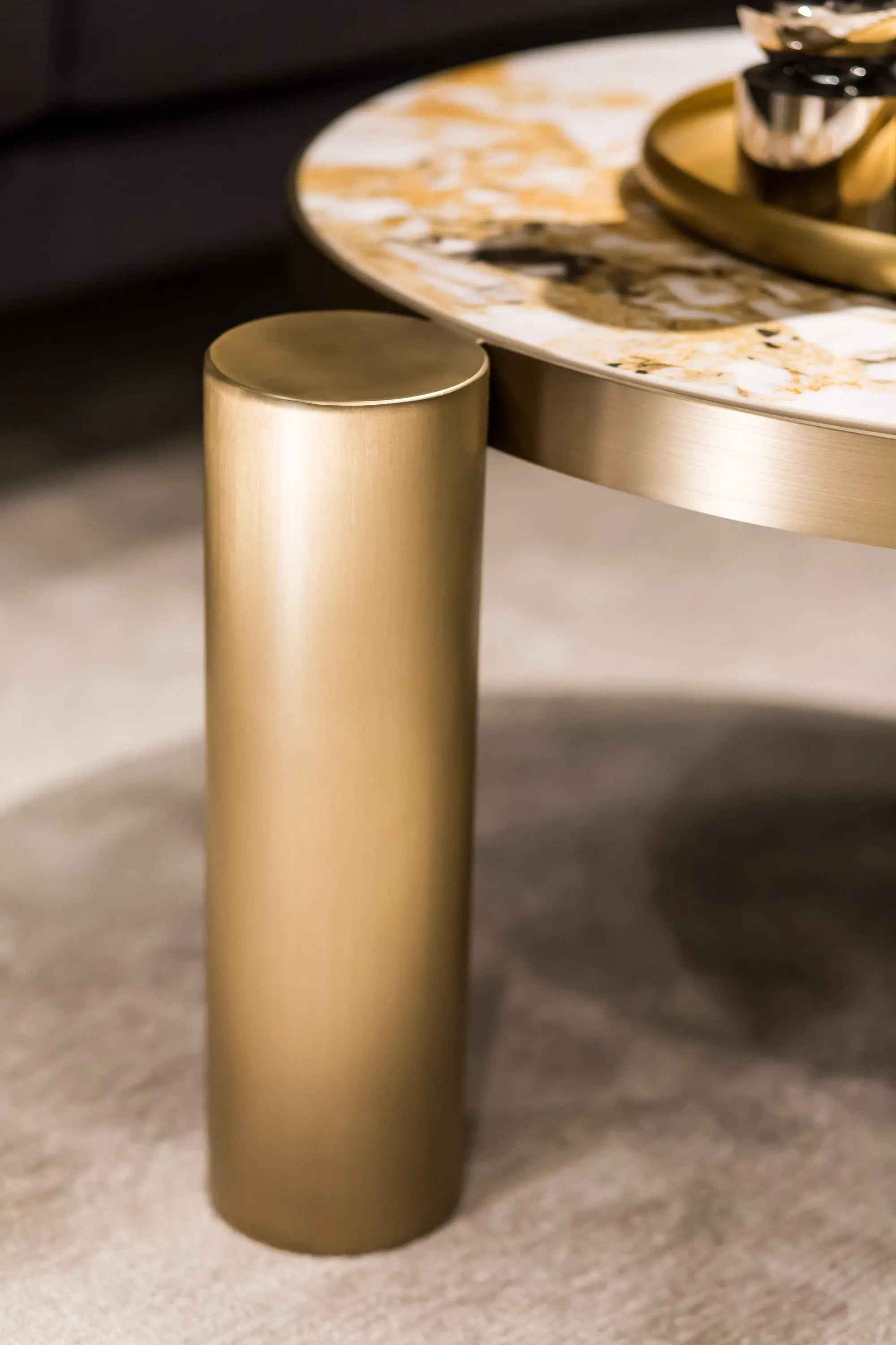 Light Luxury Metal Draw Round Irregular HC-1912-1 Coffee Table