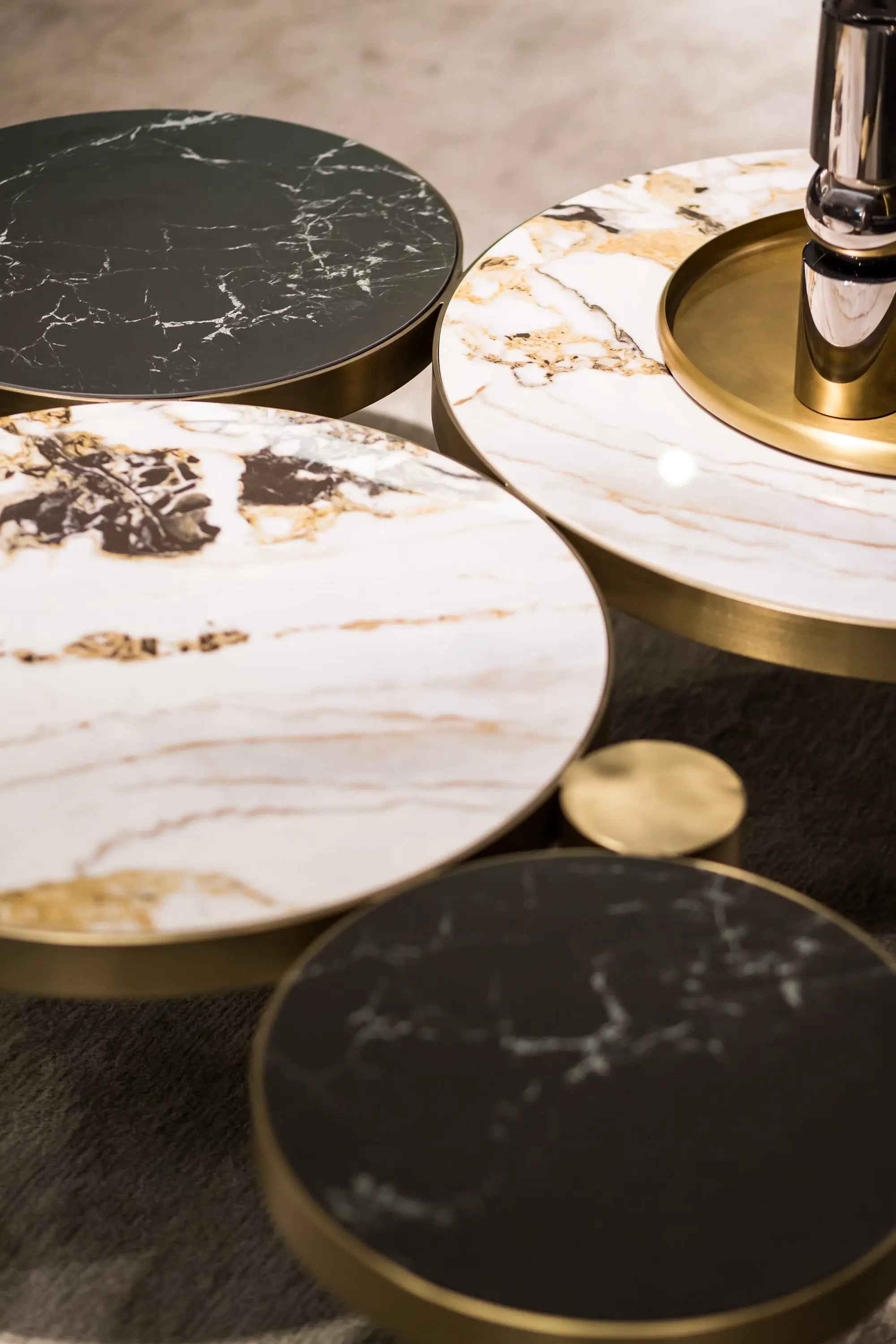 Light Luxury Metal Draw Round Irregular HC-1912-1 Coffee Table