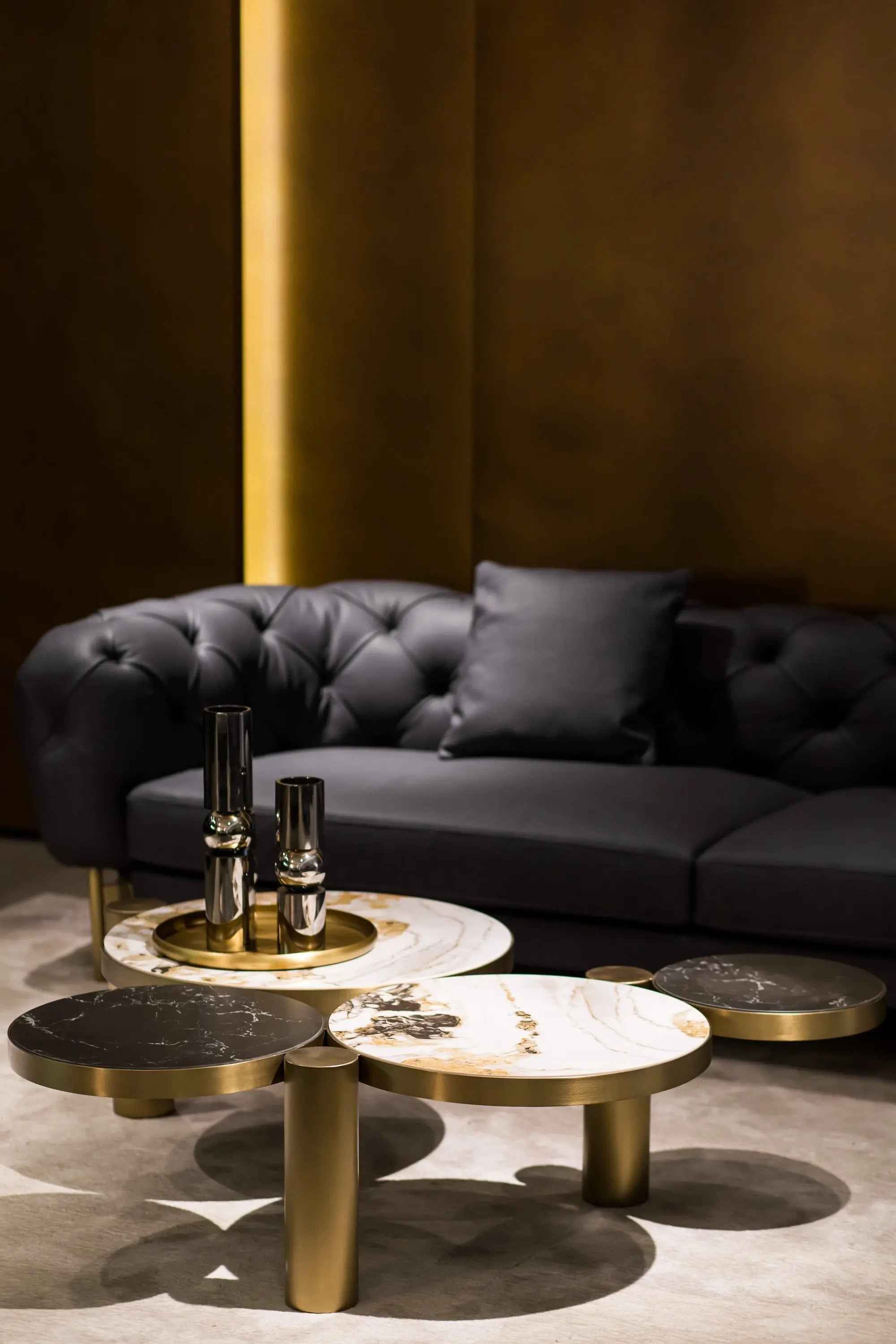 Light Luxury Metal Draw Round Irregular HC-1912-1 Coffee Table