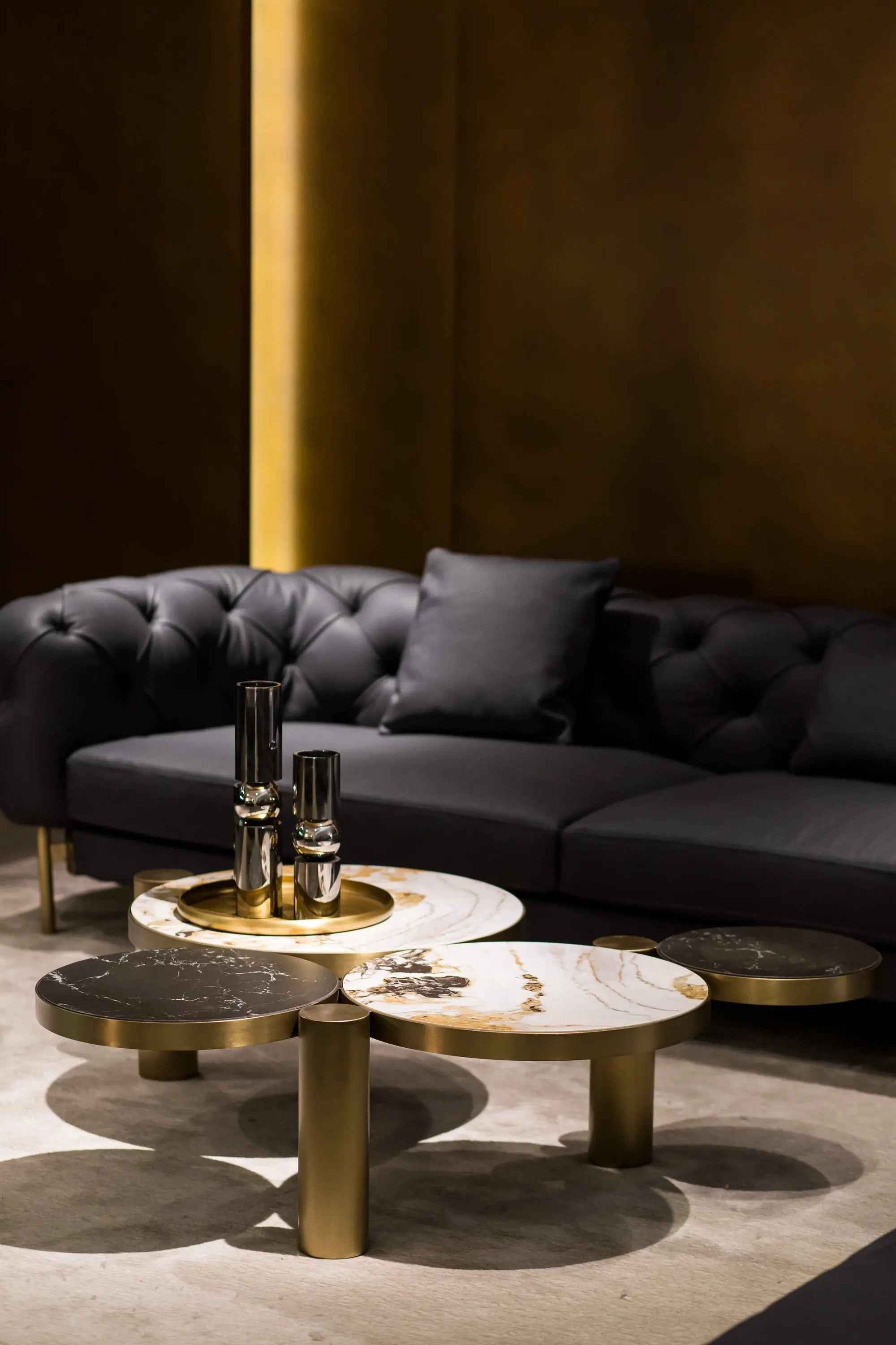 Light Luxury Metal Draw Round Irregular HC-1912-1 Coffee Table