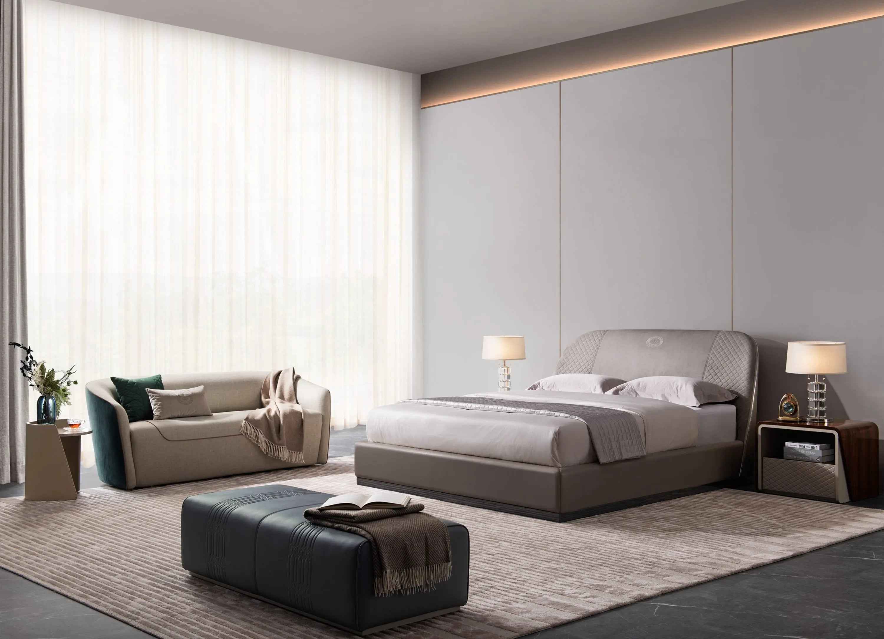 Light luxury classic coffee table combination W001H6A-1 Bentley style Coffee Table Tea table Coner table