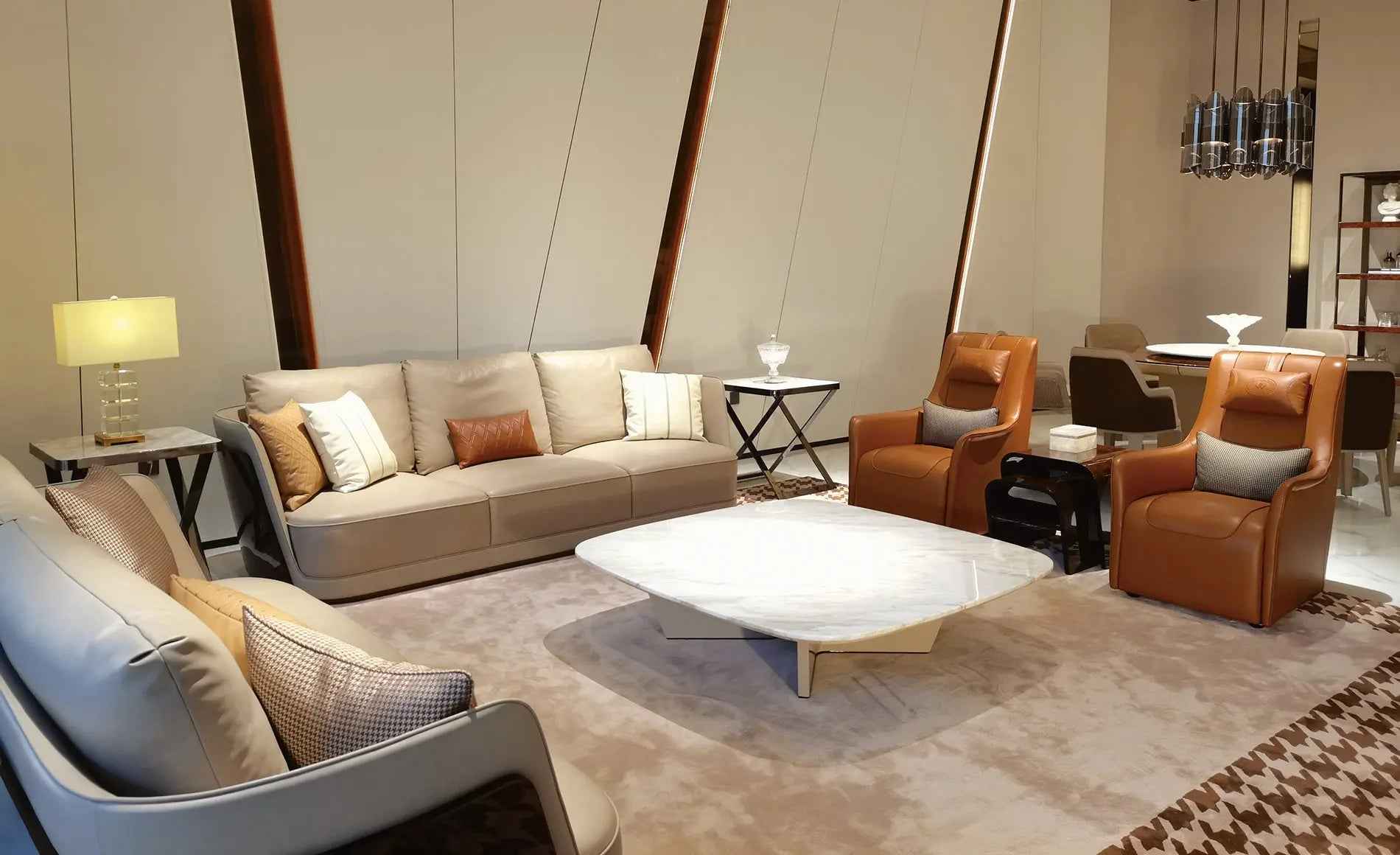 Light luxury classic coffee table combination W001H6C-1 Bentley style Lewes Tea table