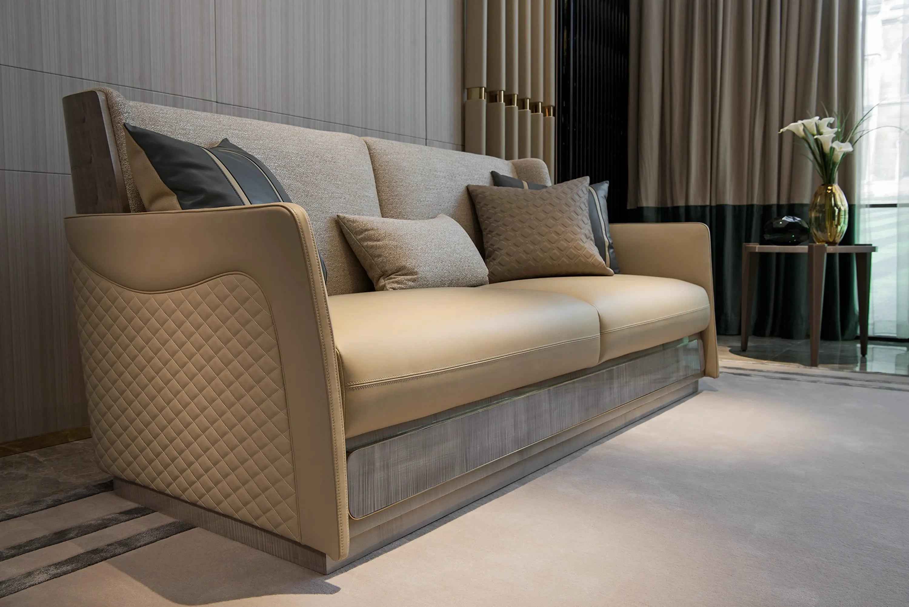 Light luxury modern European maple shadow dyed grey edge a few W009H6 Bentley Coffee Table Tea table Coner table