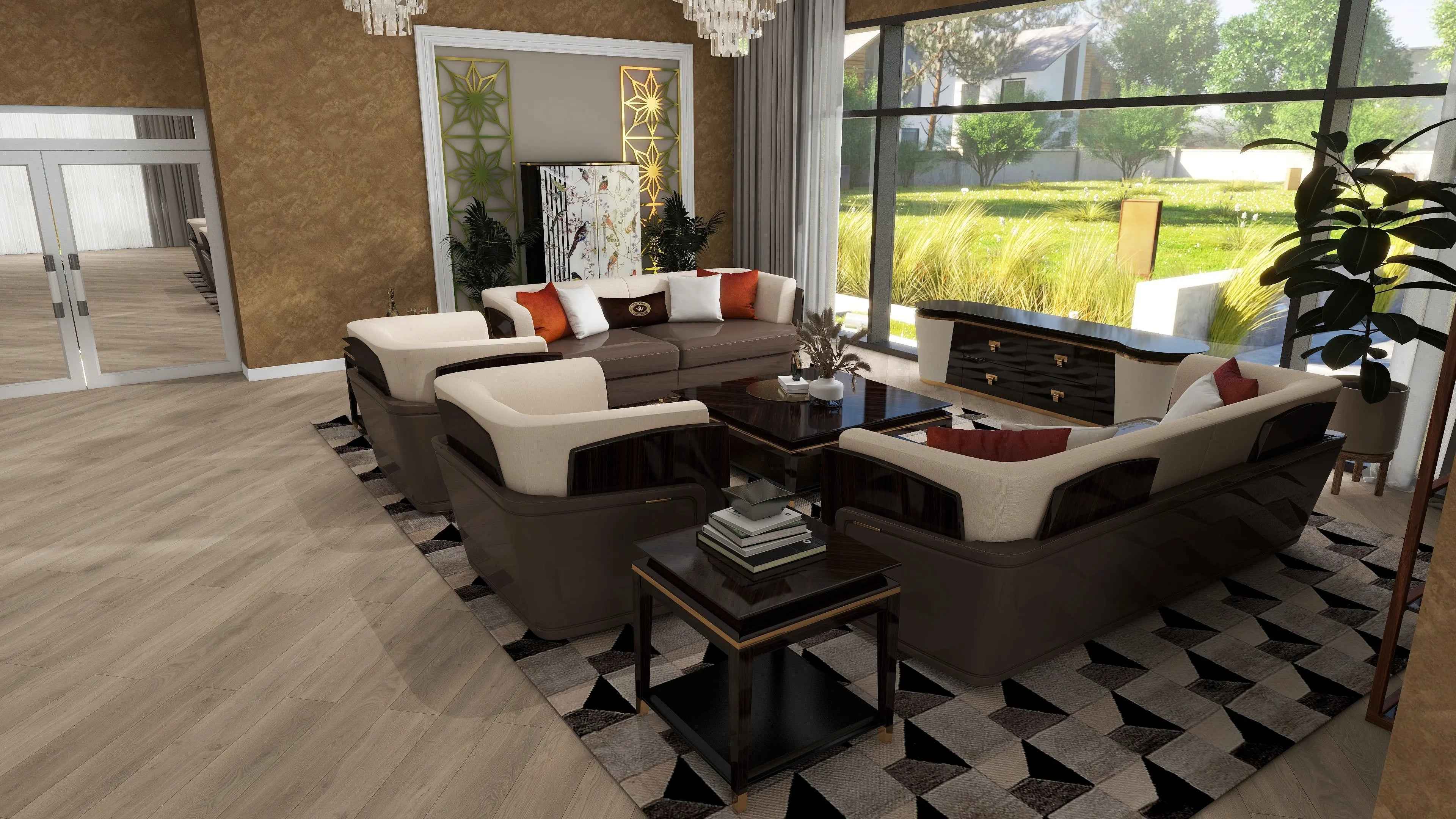 Light luxury modern ebony edge a few W008H6 Bentley Coffee Table Tea table Coner table