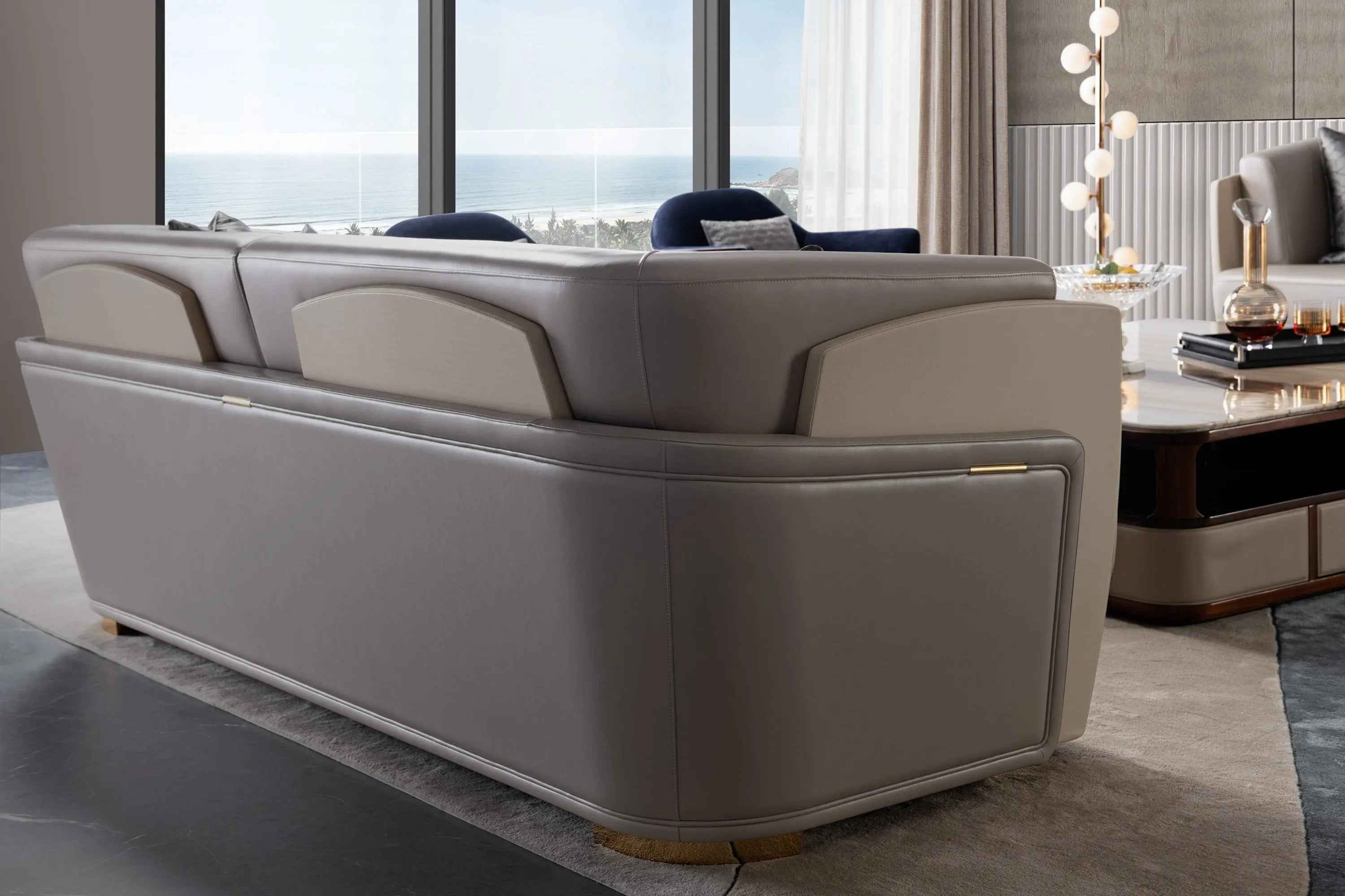 Light luxury style fabric Bentley sofa set, customized hotel sofa series W008SF1 Sofa