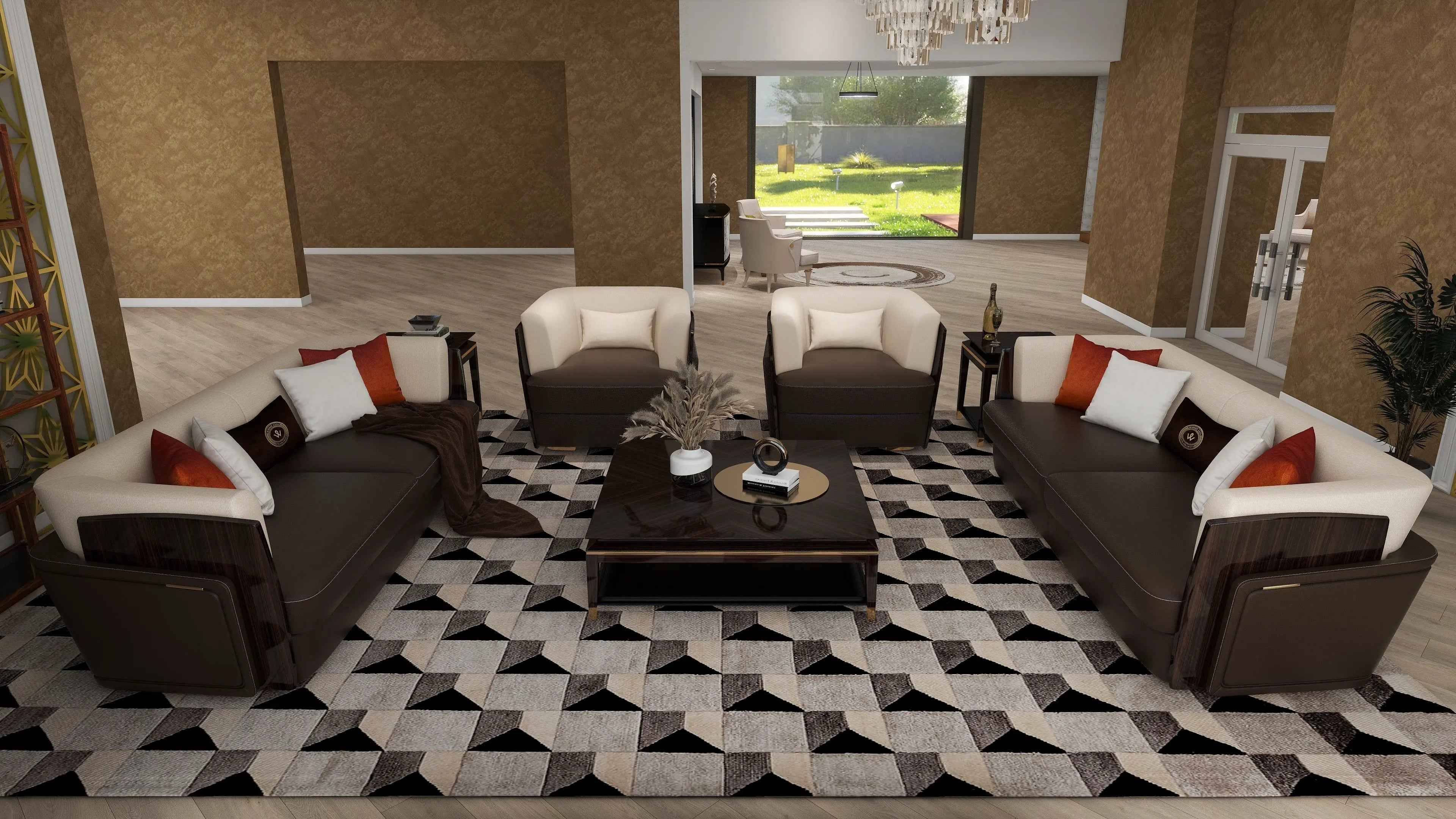 Light luxury style fabric Bentley sofa set, customized hotel sofa series W008SF1 Sofa