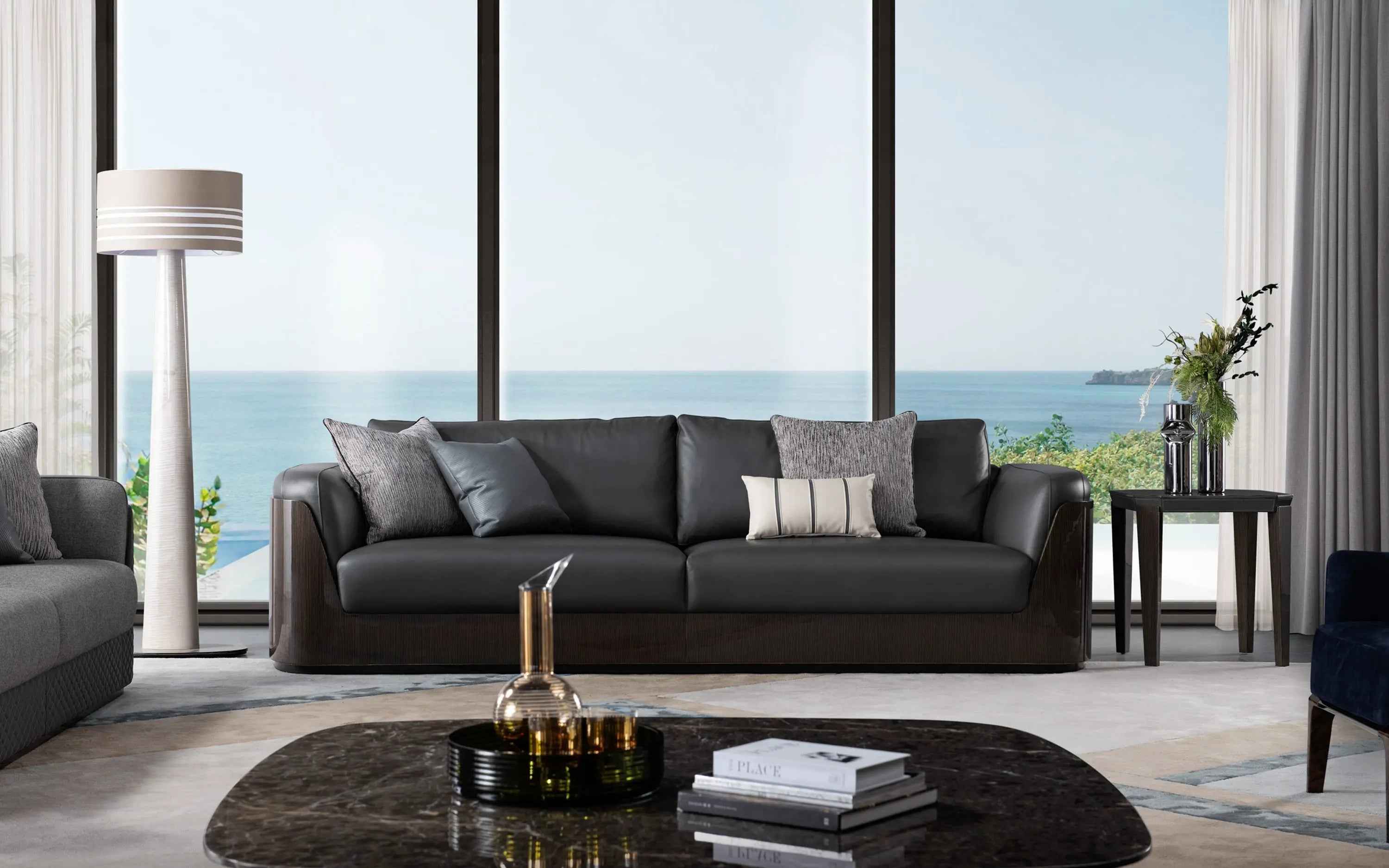 Light luxury style walnut coffee table W006H6A Bentley Coffee Table Tea table Coner table