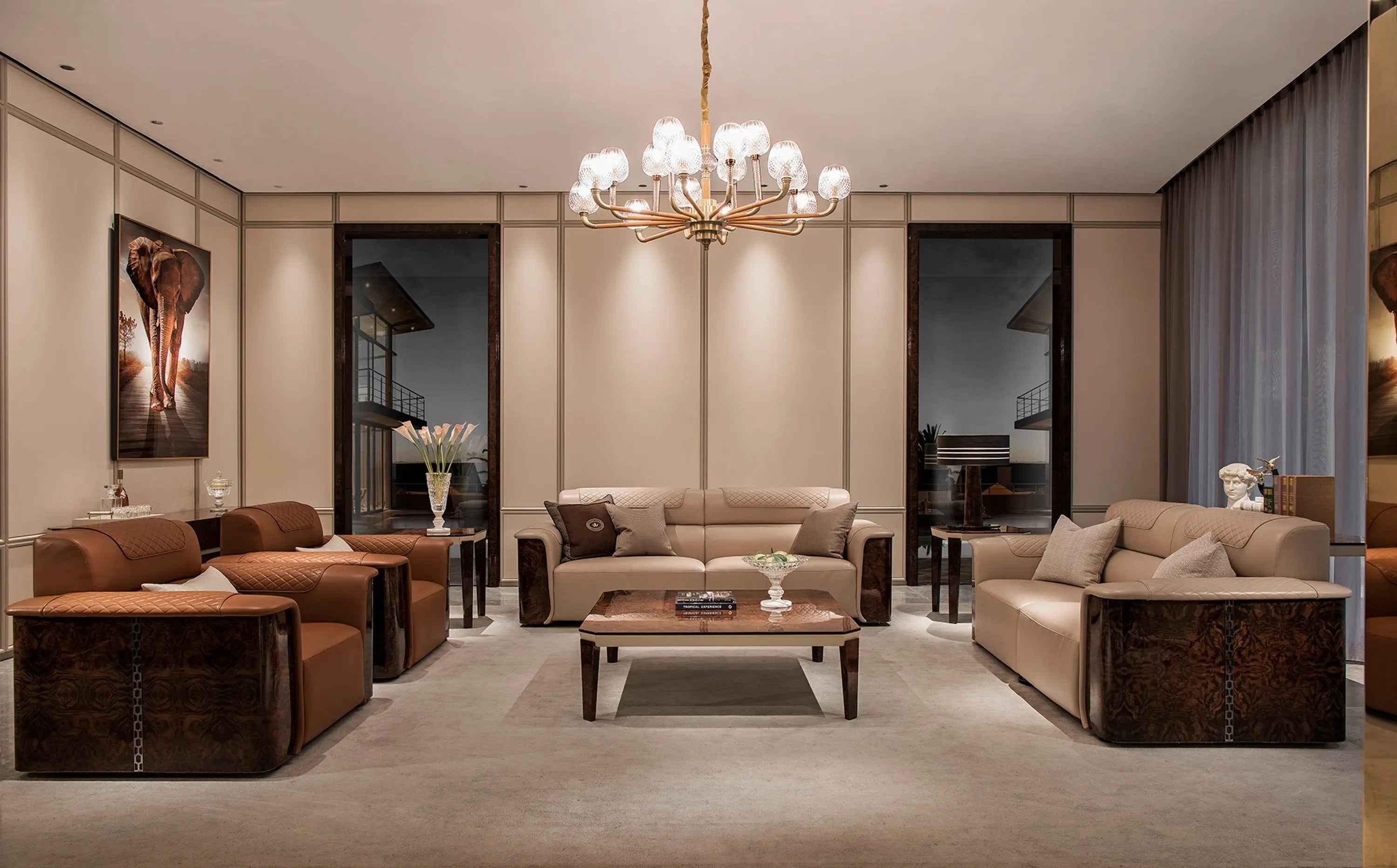 Light luxury style walnut coffee table W006H6A Bentley Coffee Table Tea table Coner table