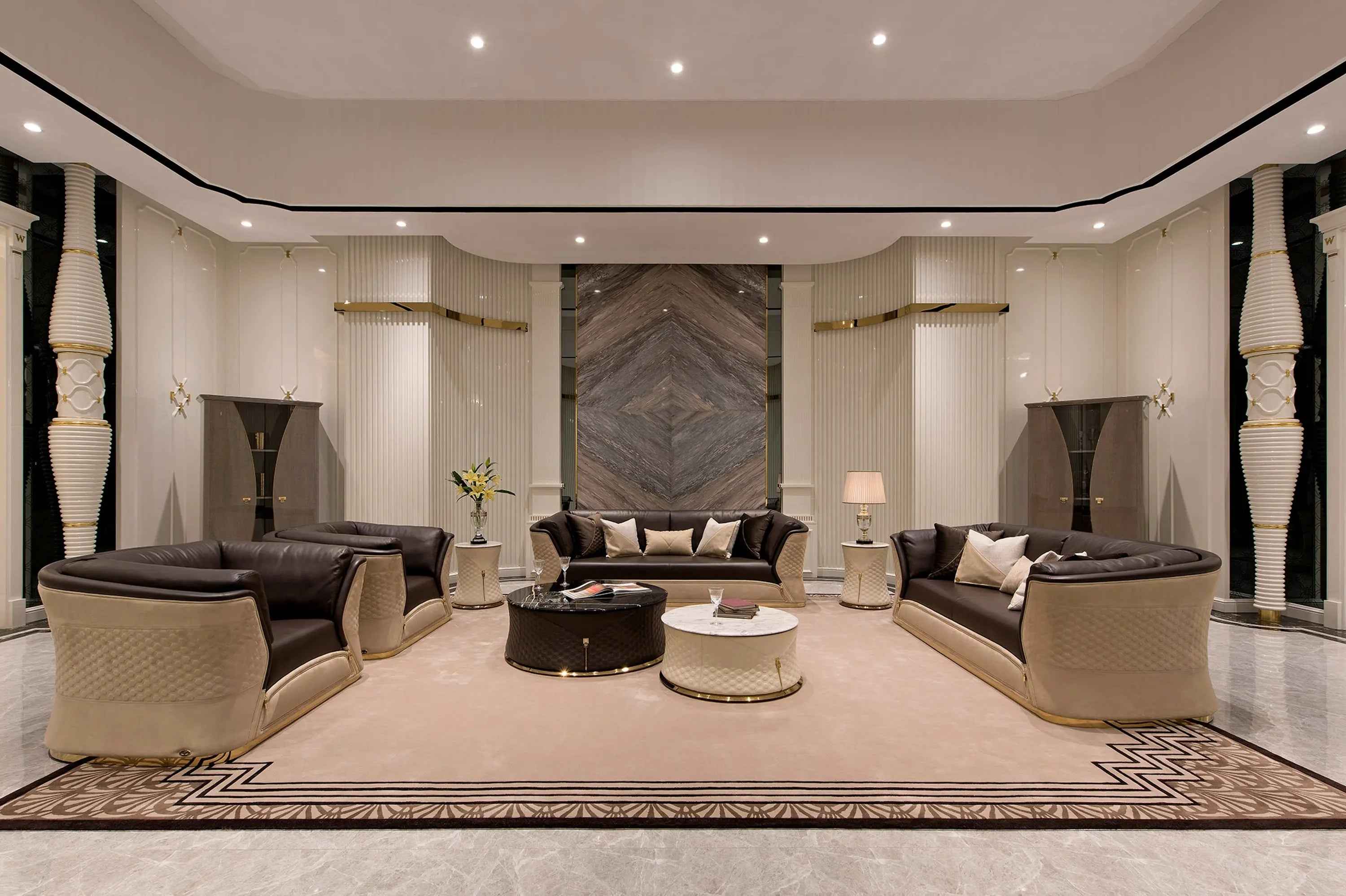 Living room matte round coffee table W002H6 Turri style Vogue Coffee Table Tea table Coner table