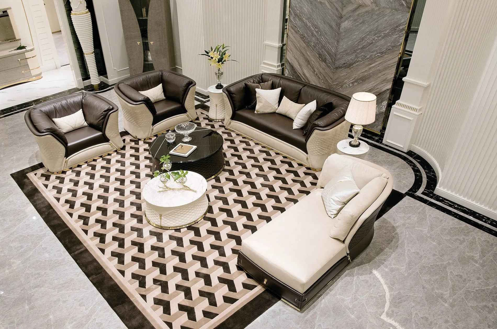 Living room matte round coffee table W002H6 Turri style Vogue Coffee Table Tea table Coner table