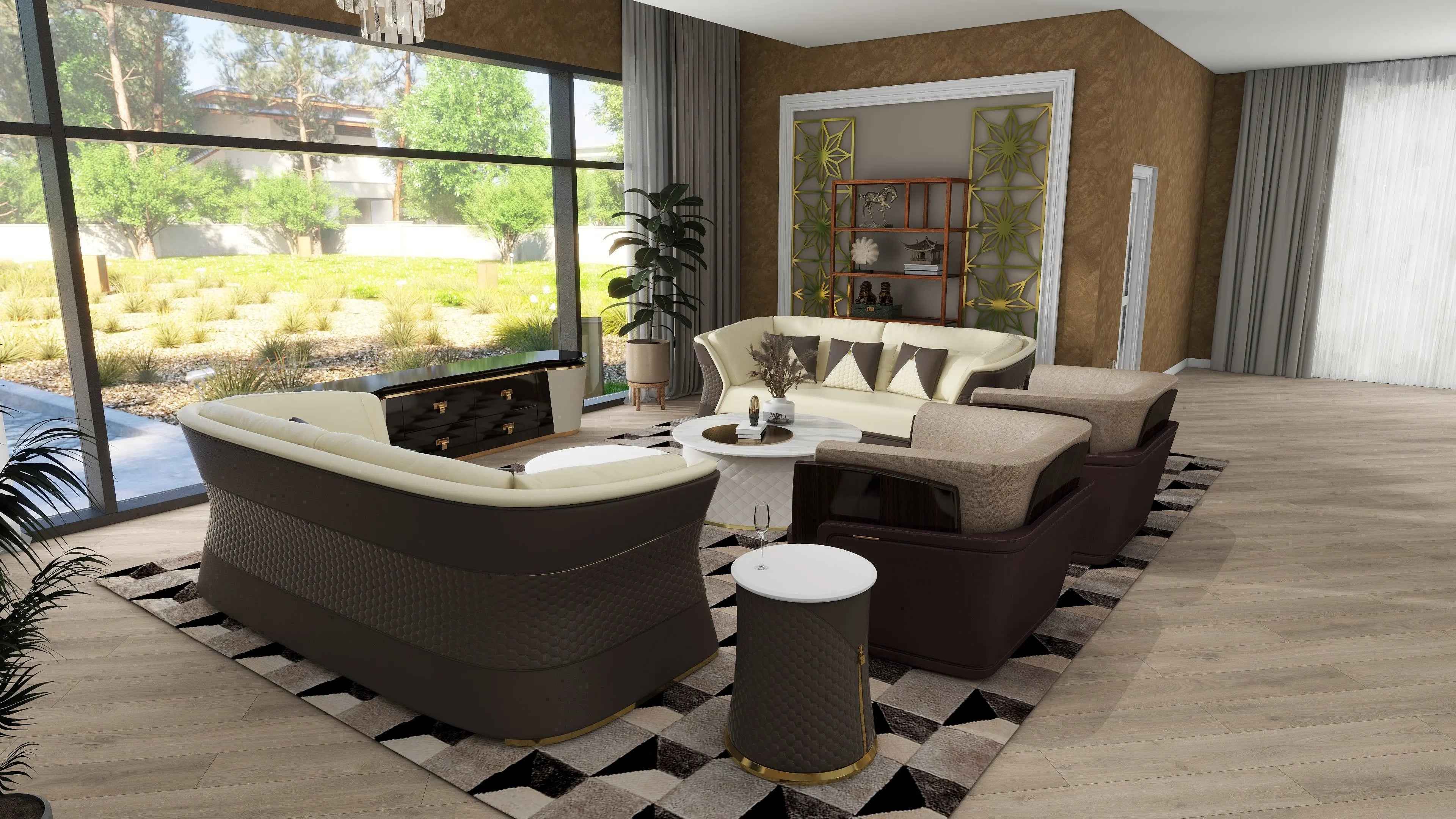 Living room matte round coffee table W002H6 Turri style Vogue Coffee Table Tea table Coner table