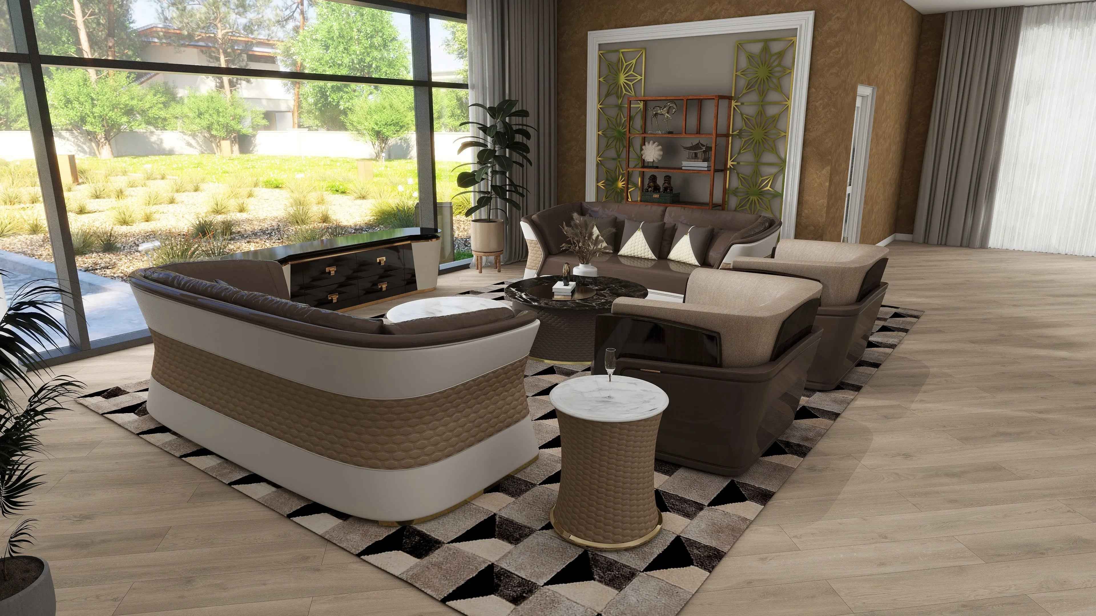 Living room matte round coffee table W002H6 Turri style Vogue Coffee Table Tea table Coner table