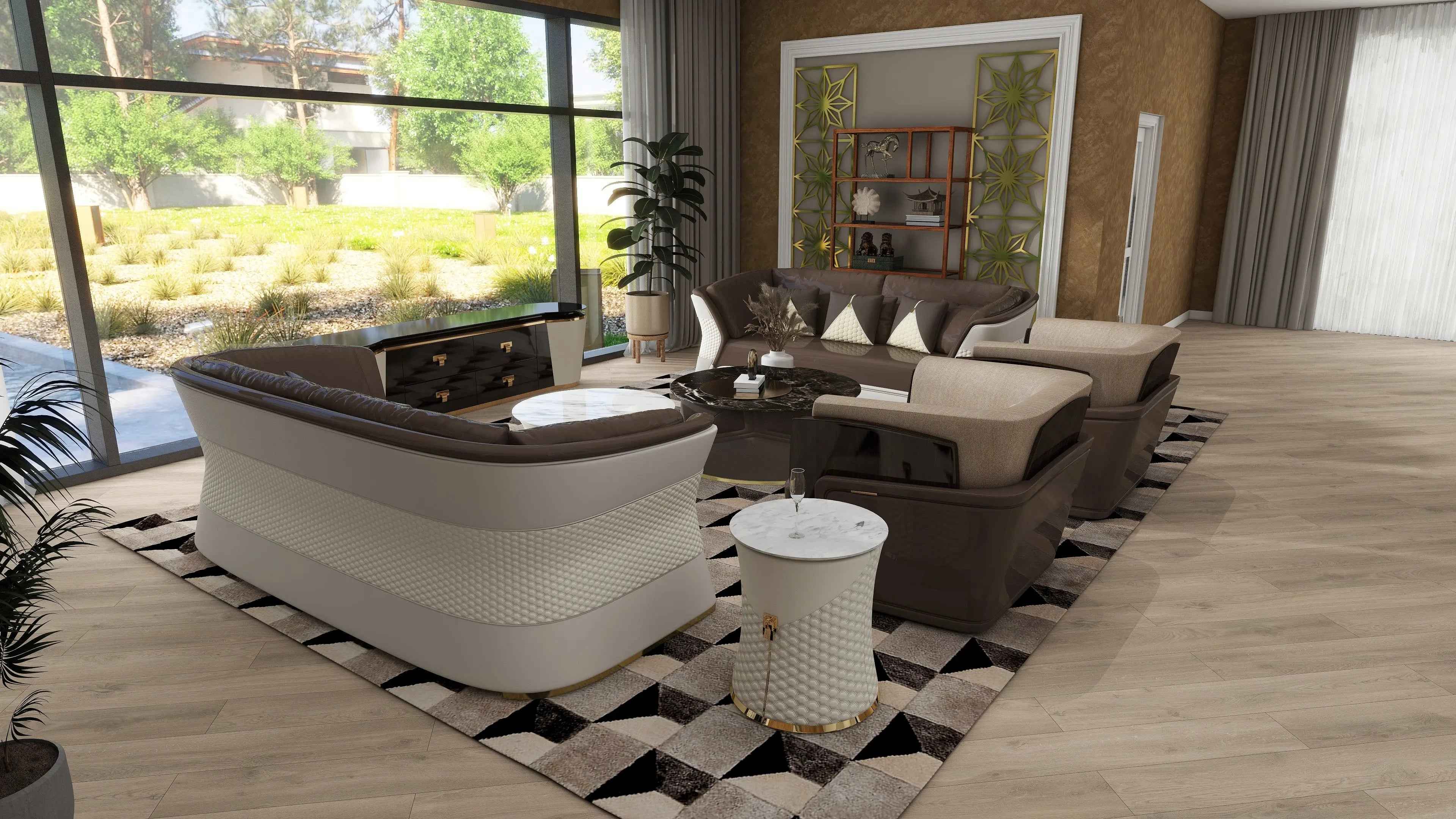 Living room matte round coffee table W002H6 Turri style Vogue Coffee Table Tea table Coner table